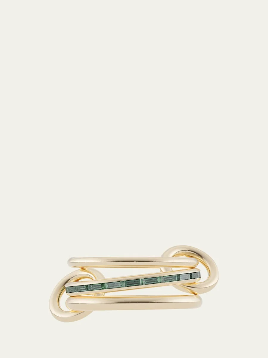Pyrus 18K Yellow Gold Ring with Baguette Emeralds - 1