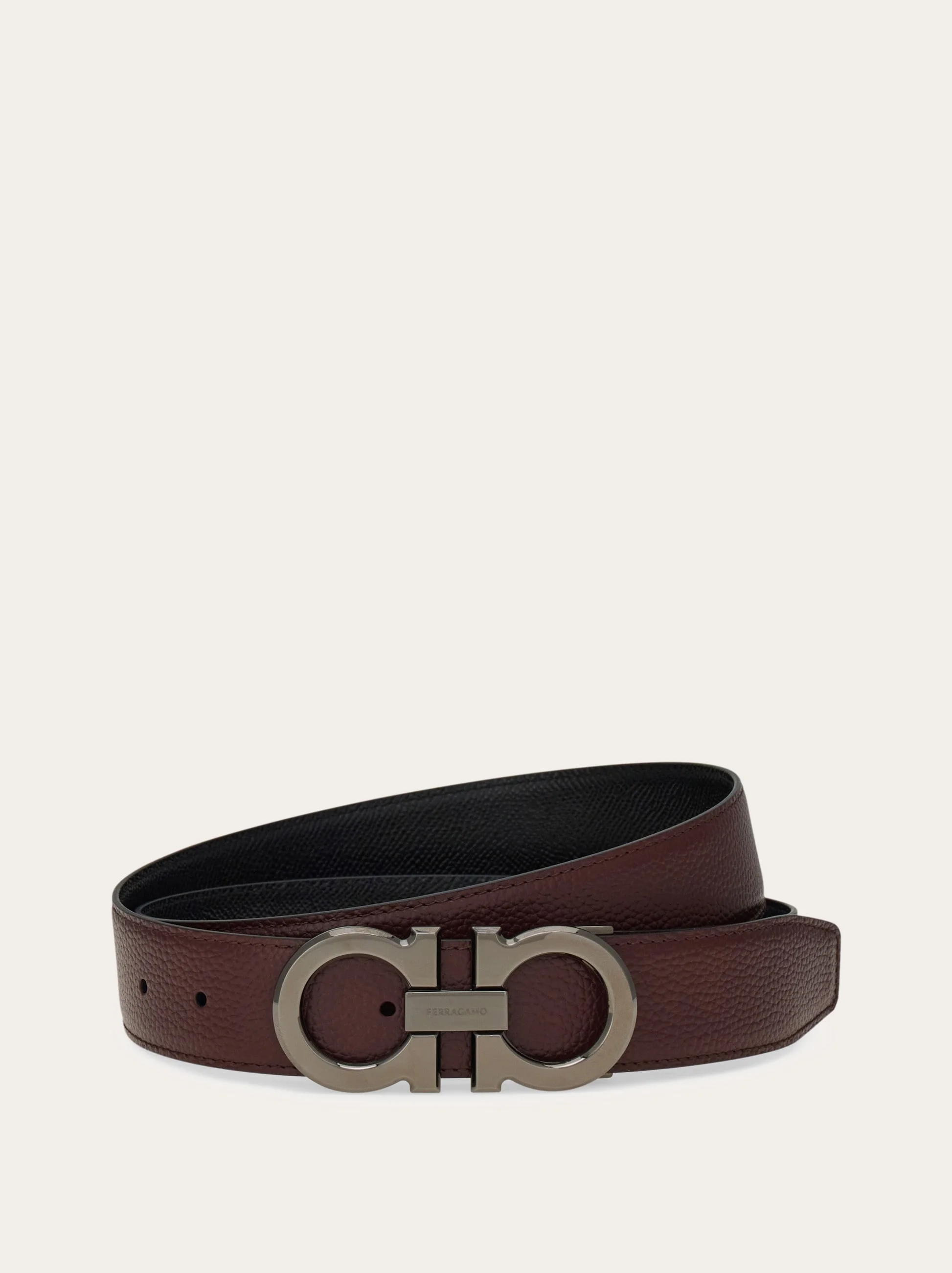 Reversible and adjustable Gancini belt - 1