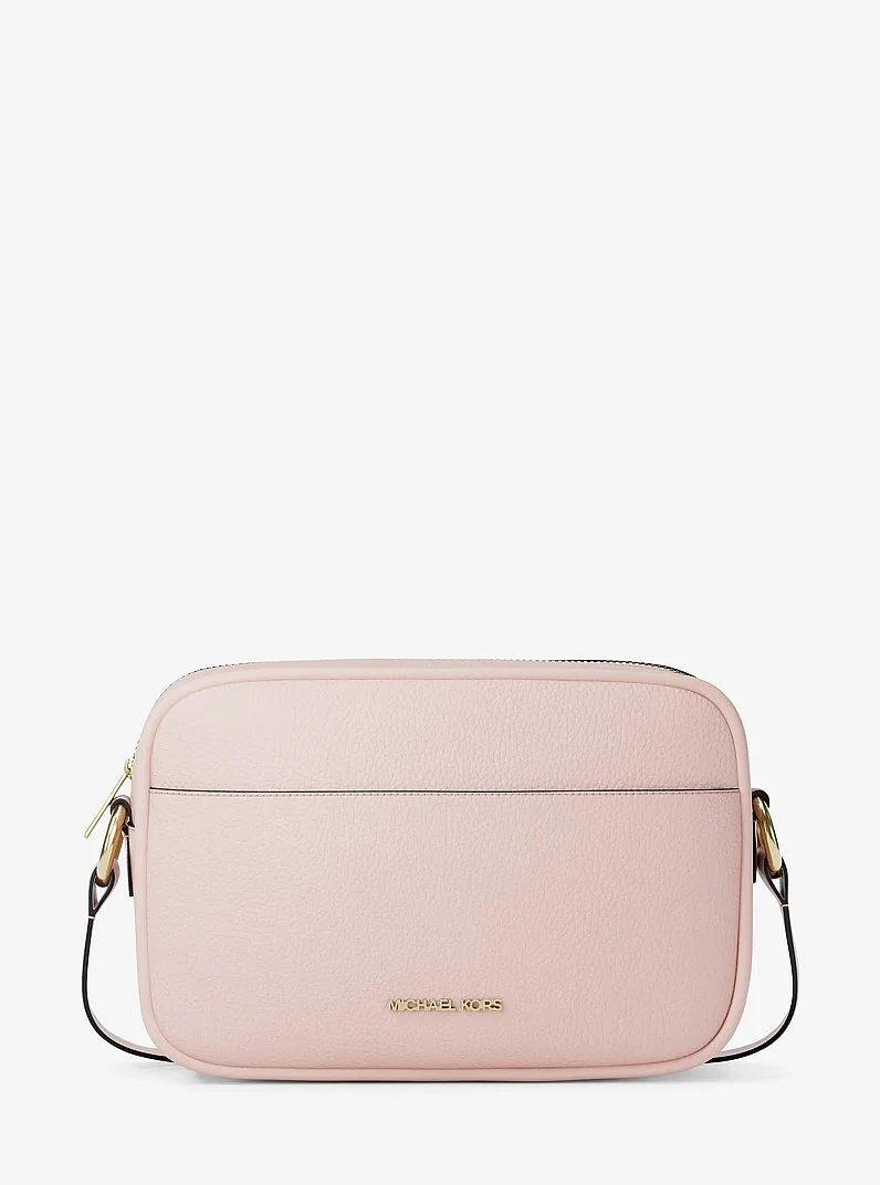 Jet Set Large Pebbled Leather Camera Crossbody Bag - 1