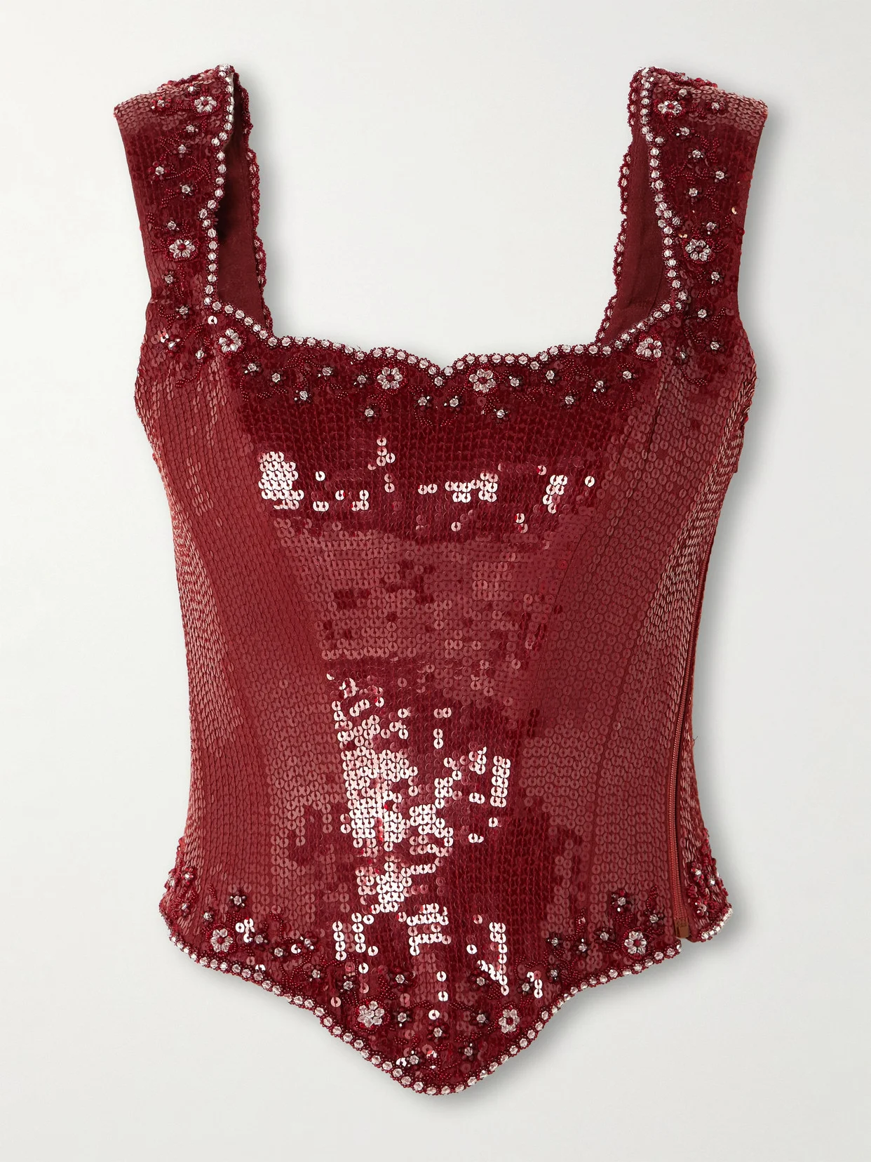 Syrah Embellished Tulle Bustier Top - 1