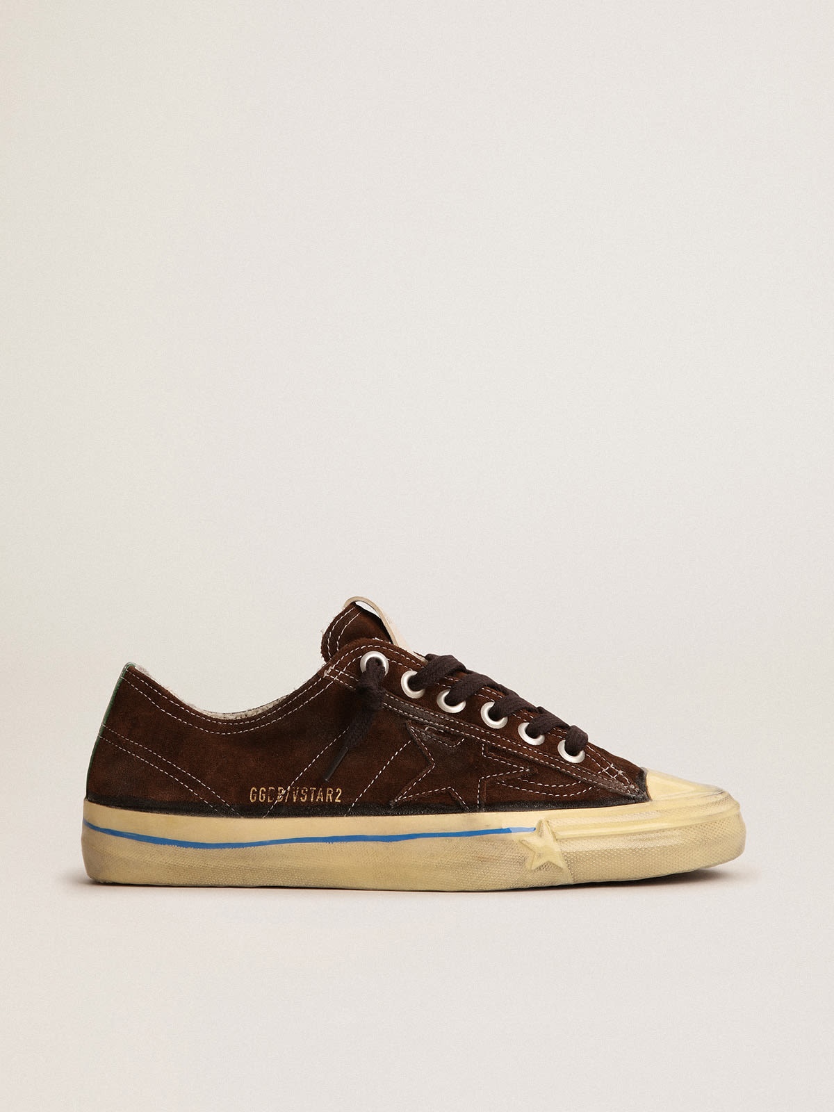 Women's V-Star LTD in suede with brown star and green leather heel tab - 1