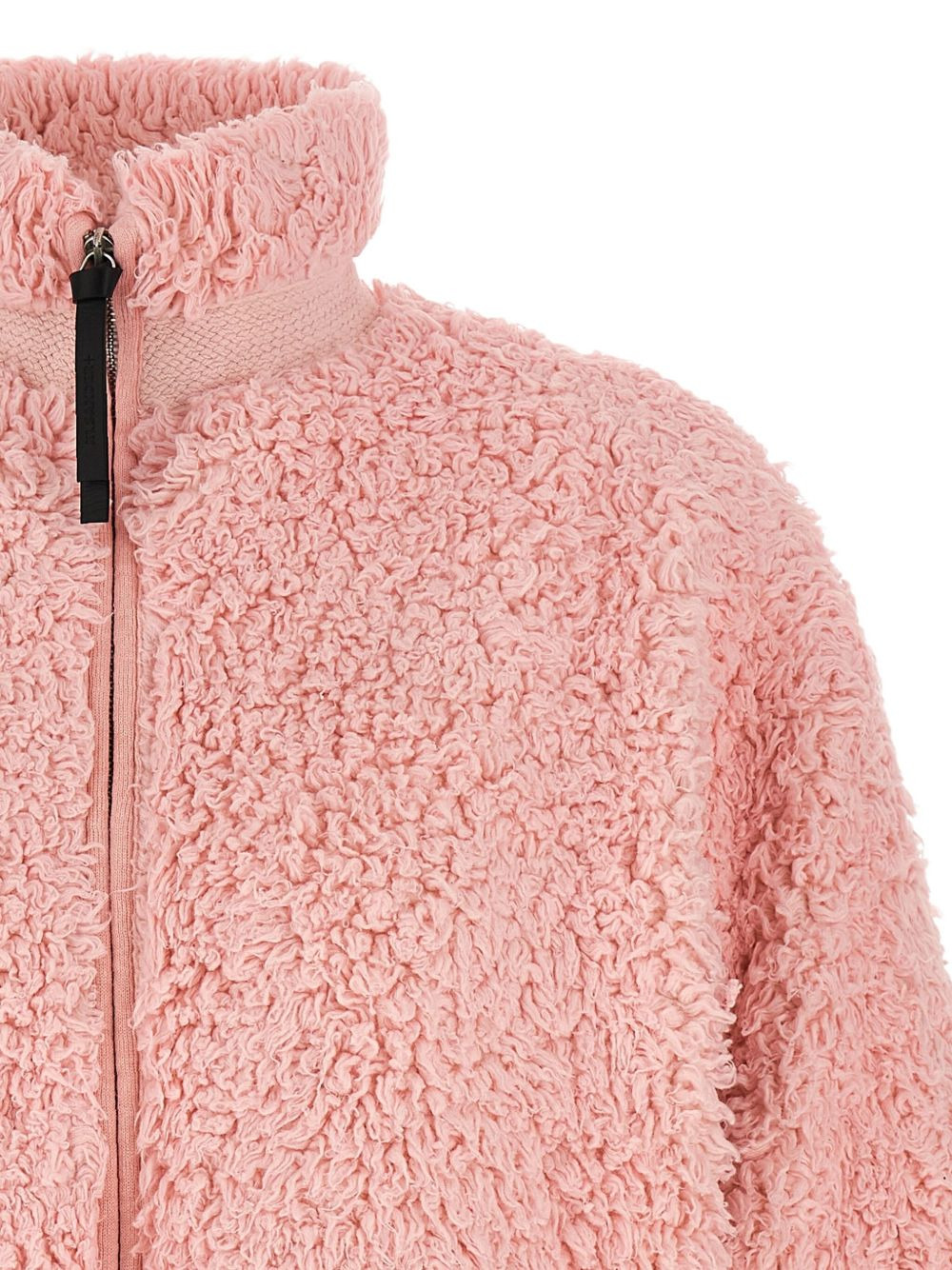 teddy-effect zip-front jacket - 3