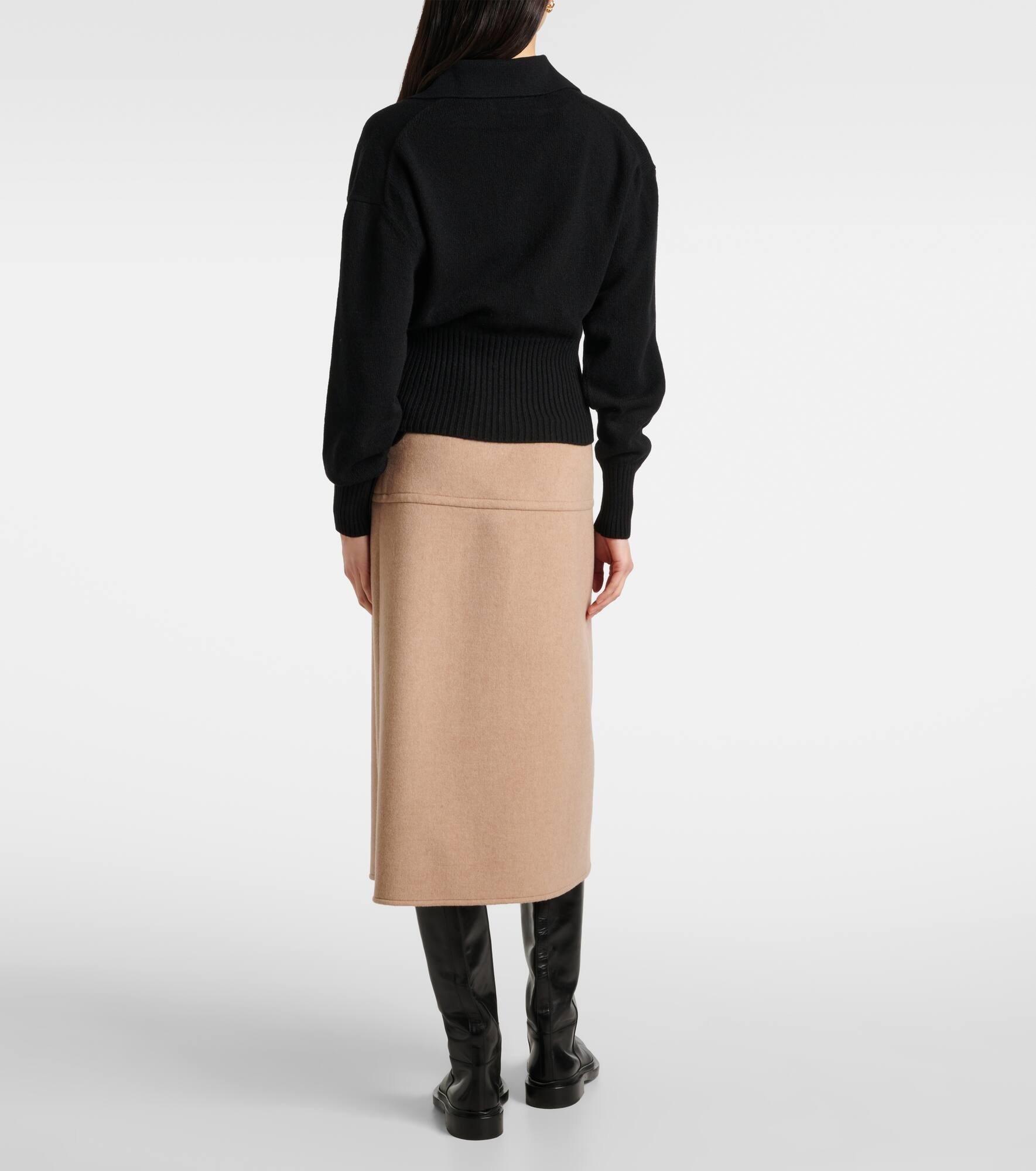 Jeanne cashmere and wool polo sweater - 3
