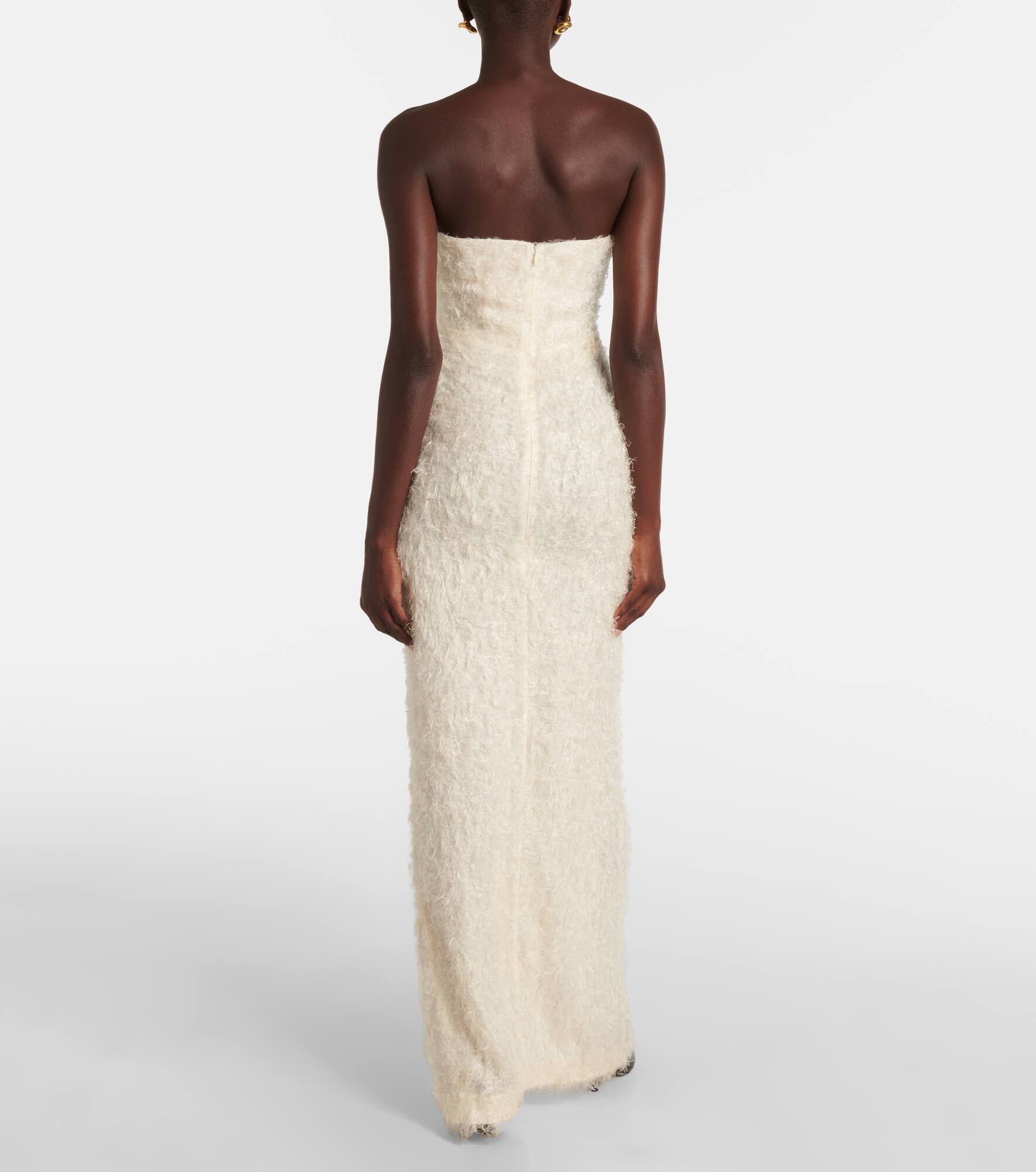 Strapless fil coupé maxi dress - 3