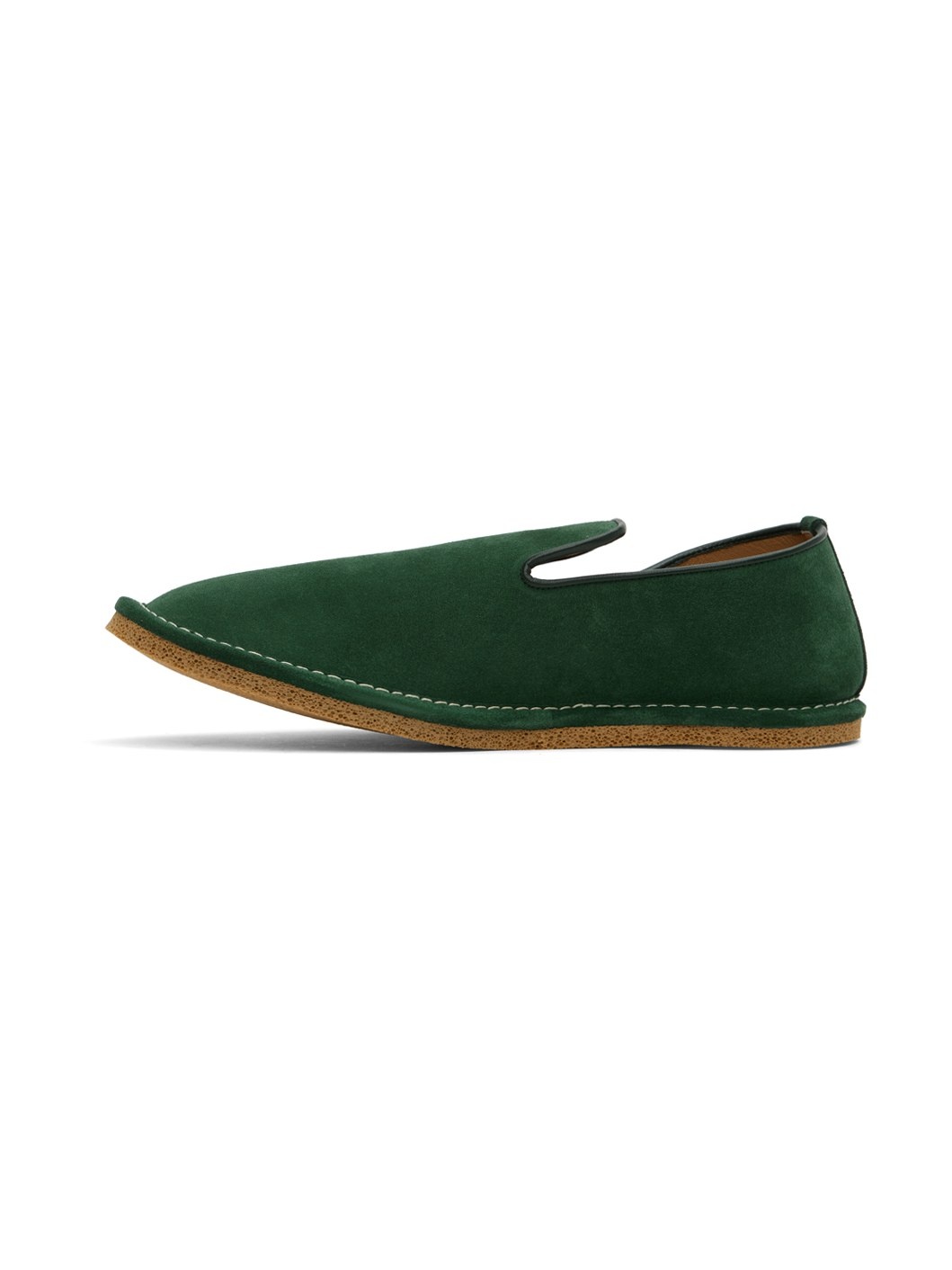 Green Slip-On Loafers - 3