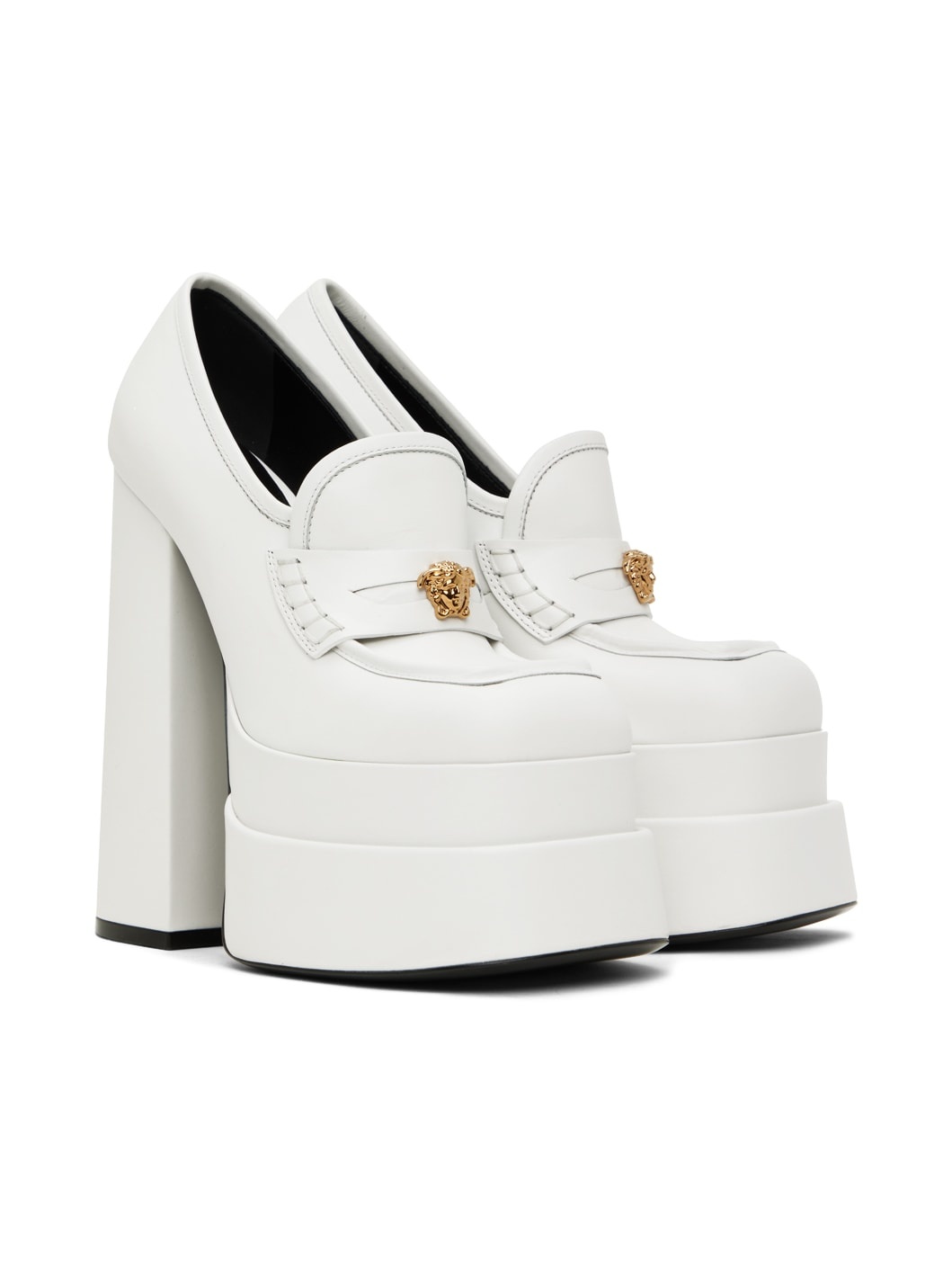 White Aevitas Platform Loafers - 4