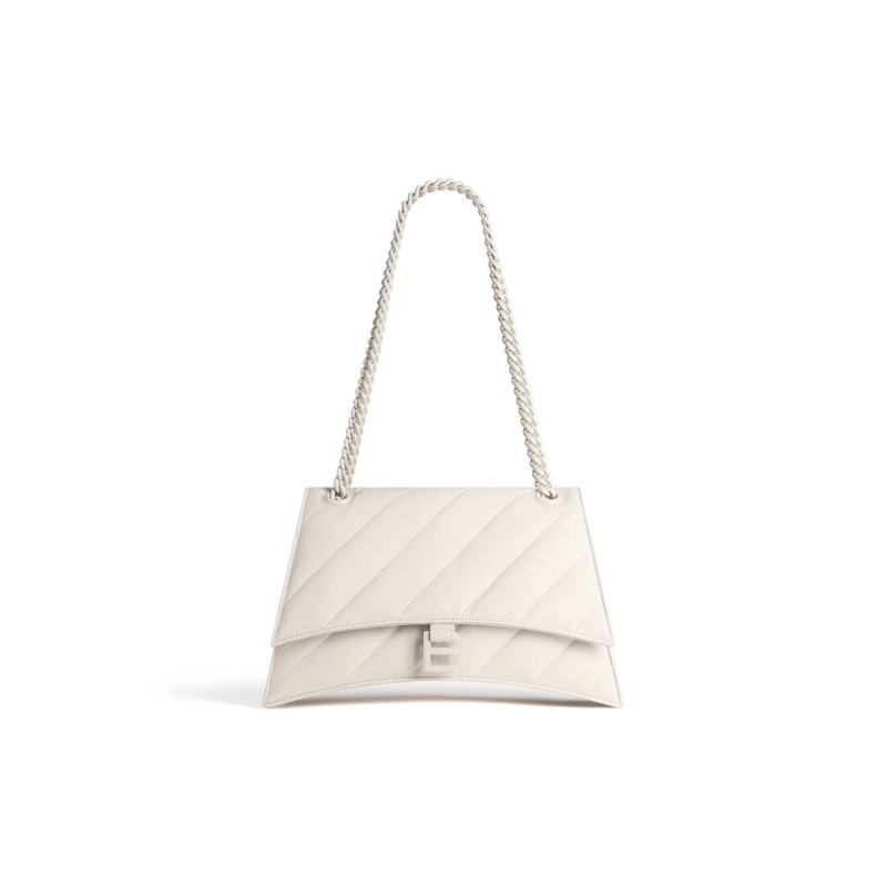 Women's Crush Medium Chain Bag Quilted  in Beige 1