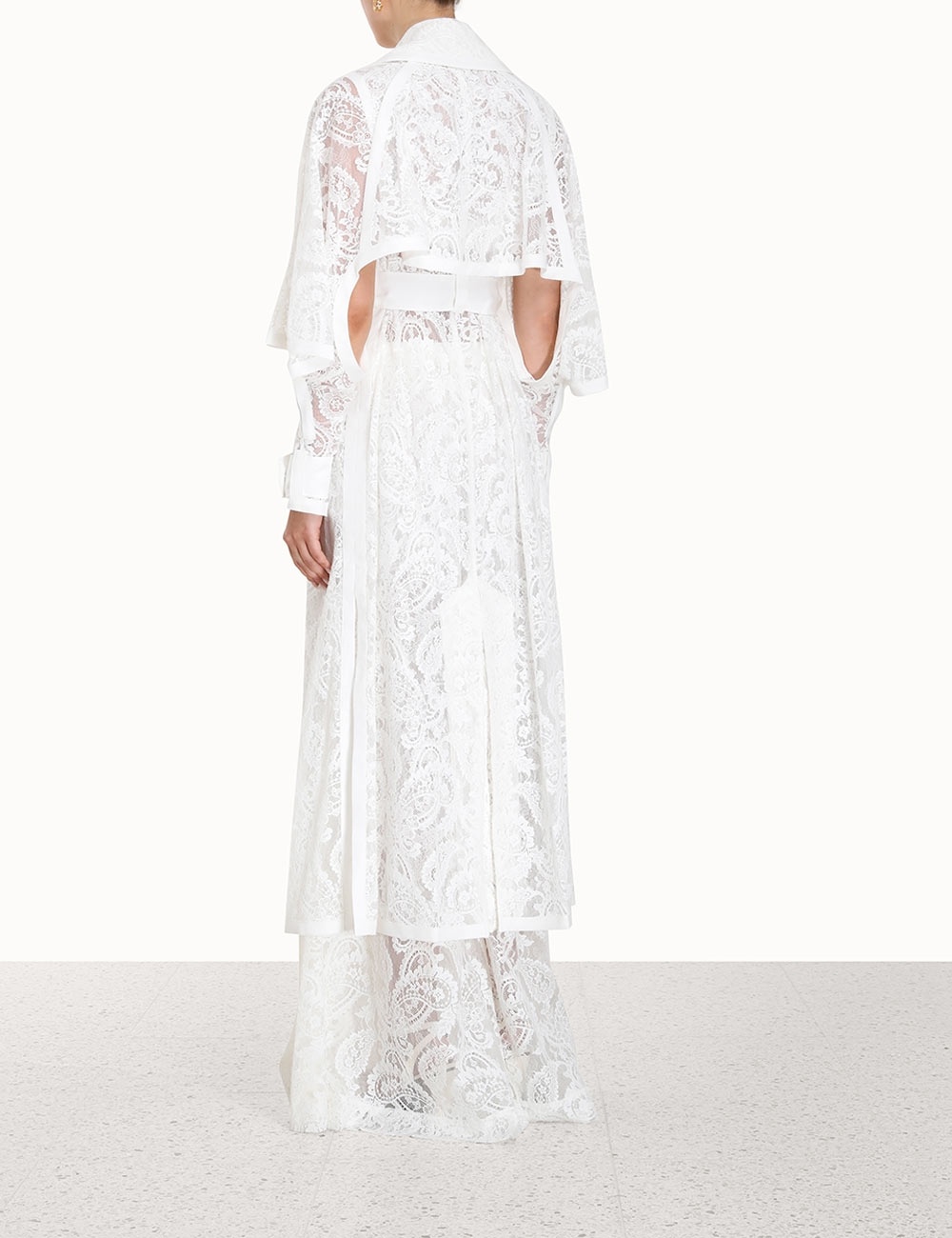 WONDERLAND LACE TRENCH COAT - 4