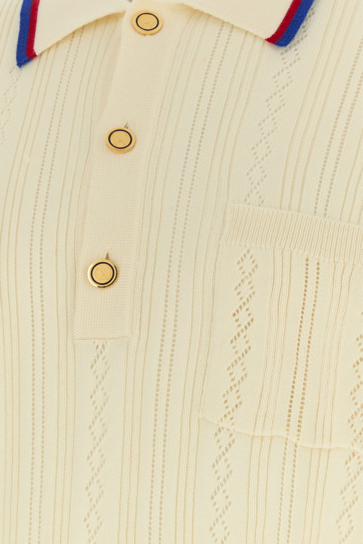 Ivory cotton polo shirt - 5