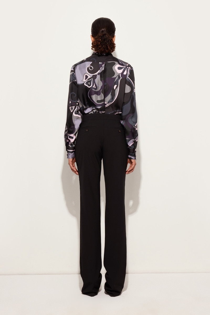 ORCHIDEE PRINT SILK TWILL SHIRT 4