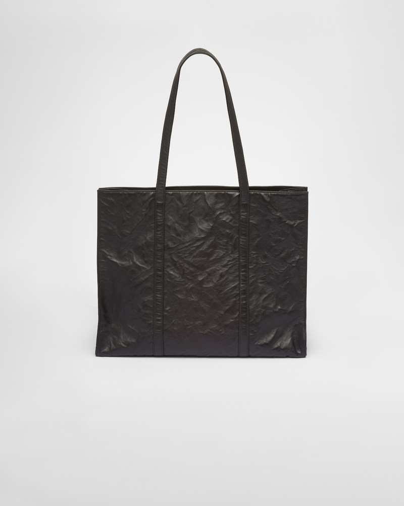 Large antique nappa leather tote 4