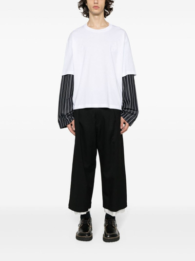 JW Anderson striped-sleeve cotton T-shirt outlook