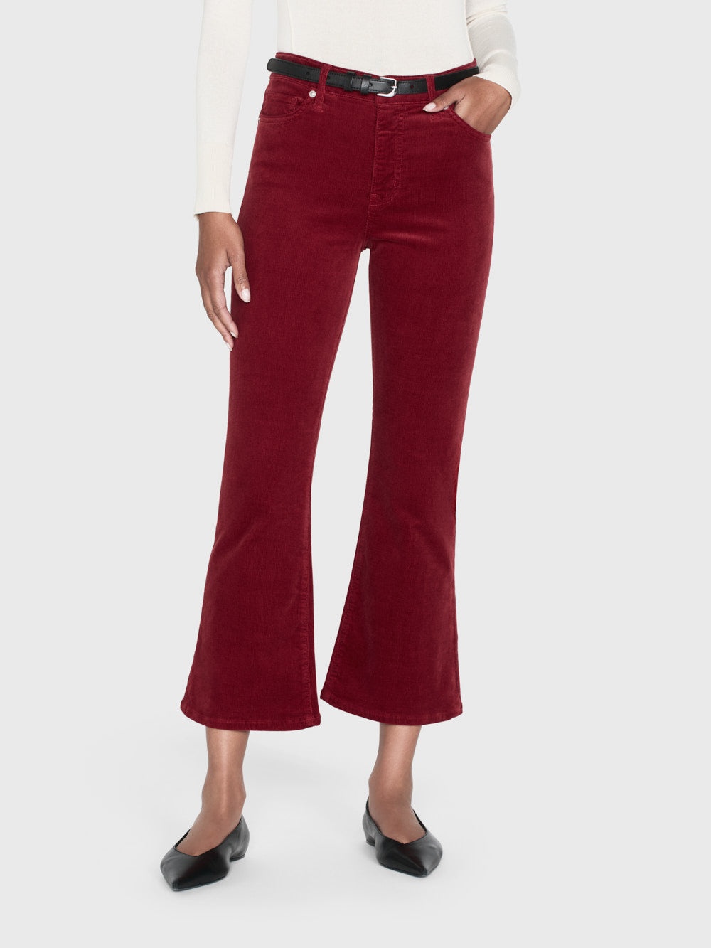 Le Crop Mini Boot Corduroy in Paprika - 2