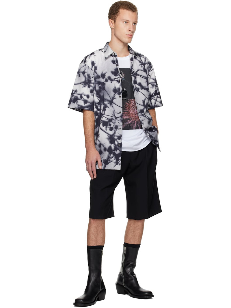 Dries Van Noten Black & Gray Floral Shirt outlook