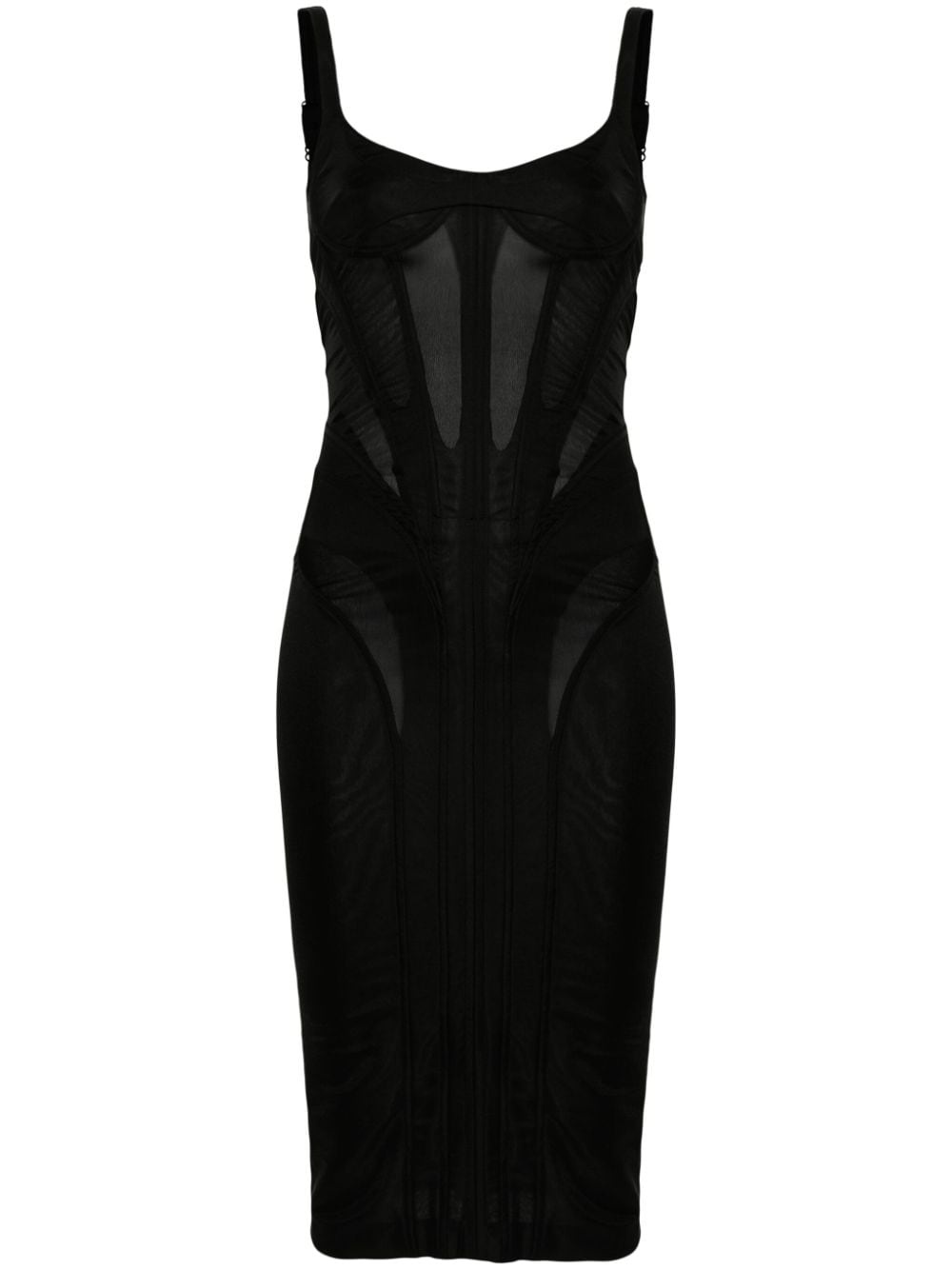 corset-style midi dress - 1