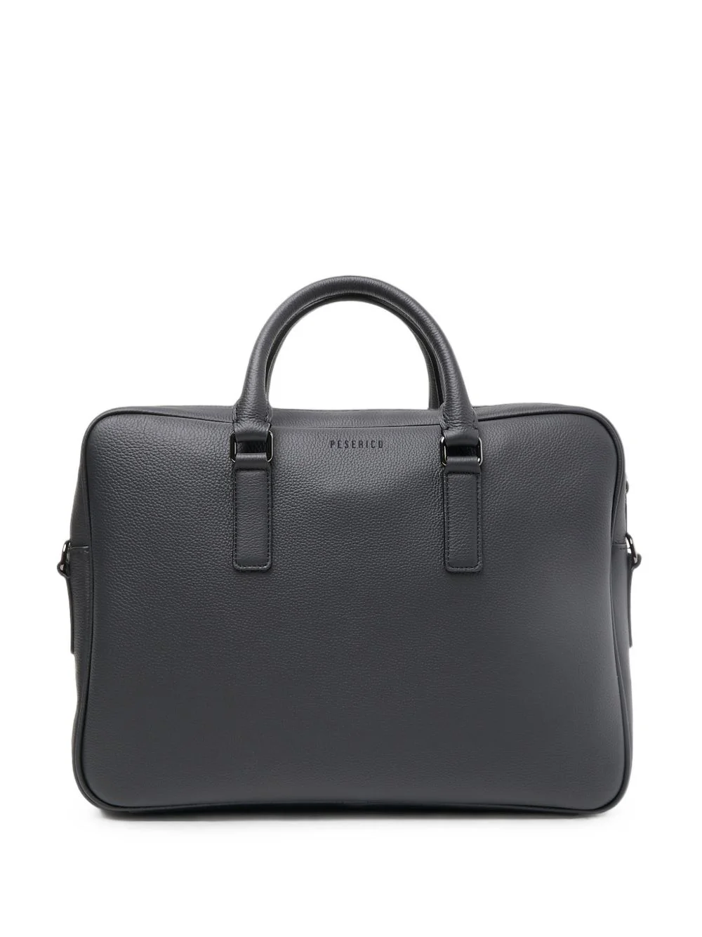 grained leather briefcase - 1