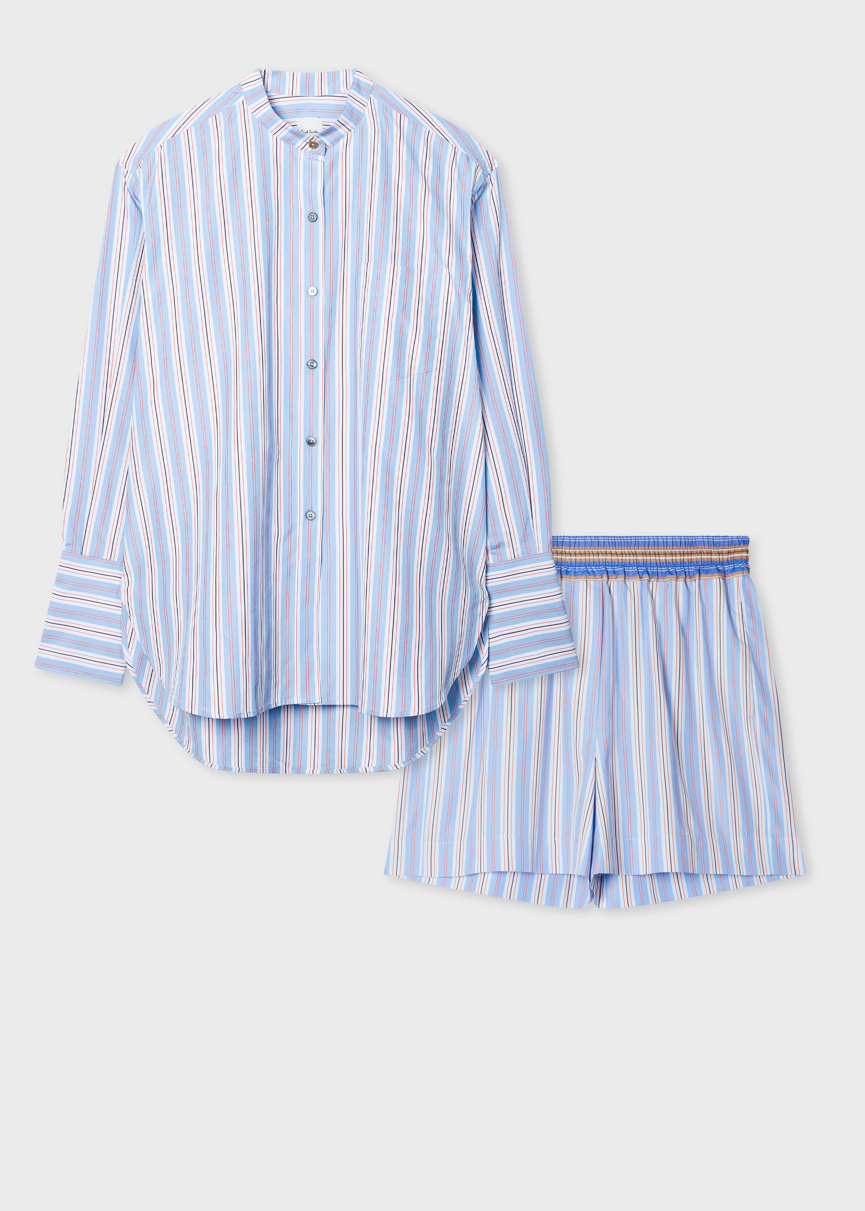 Women's Light Blue Bengal Stripe Co-ord - 1