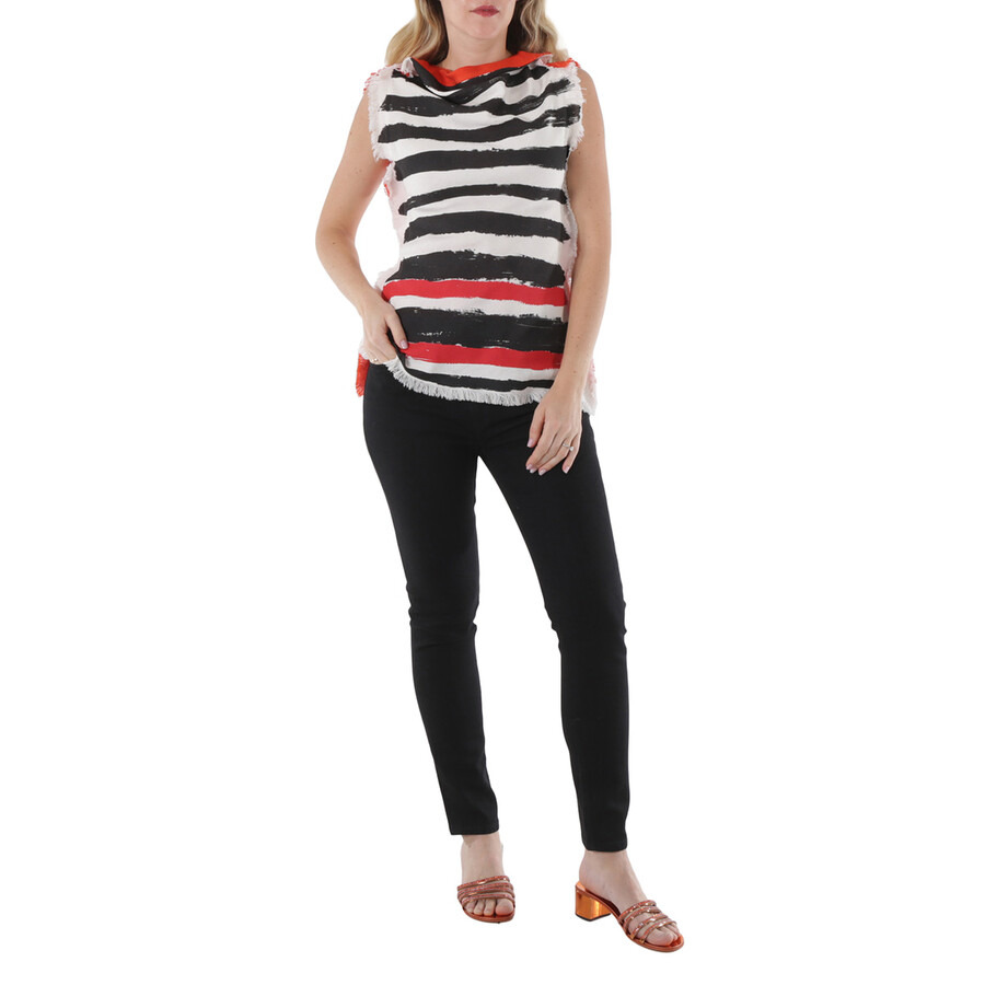 Marni Ladies Stripe-print Sleeveless Top - 6