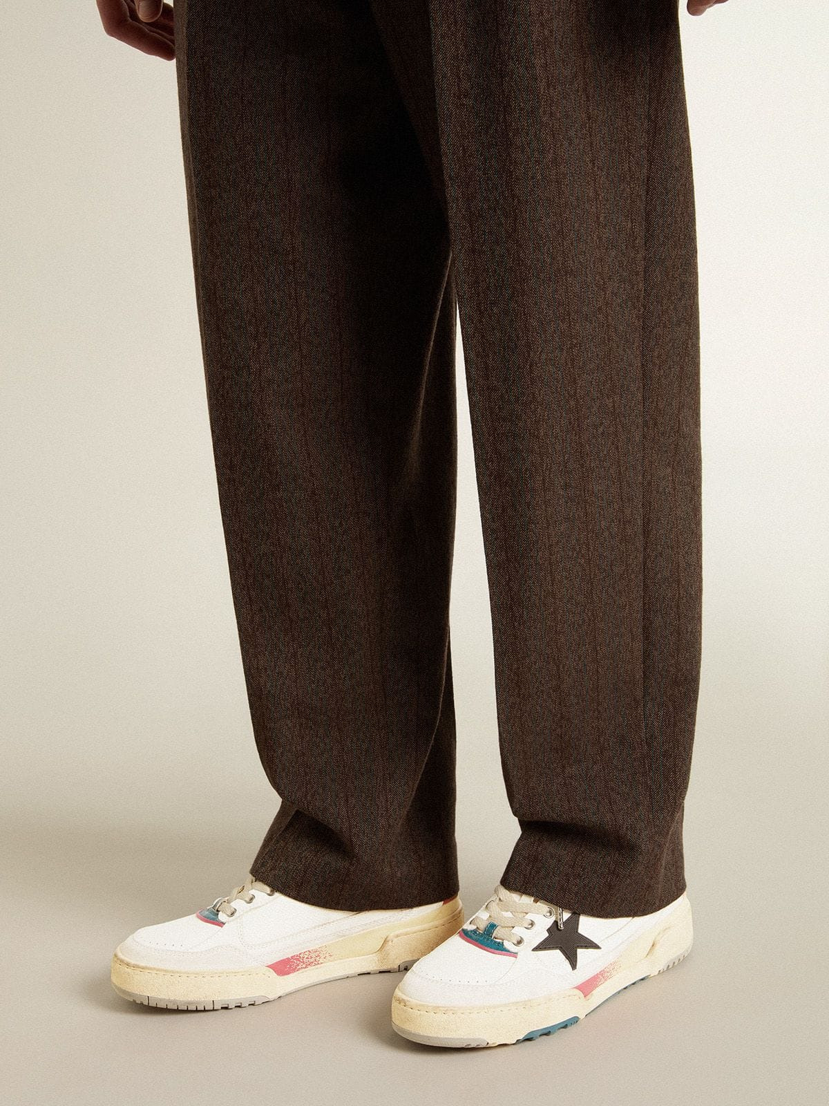 Men's Forty2 with black star and silver foiled leather heel tab - 3
