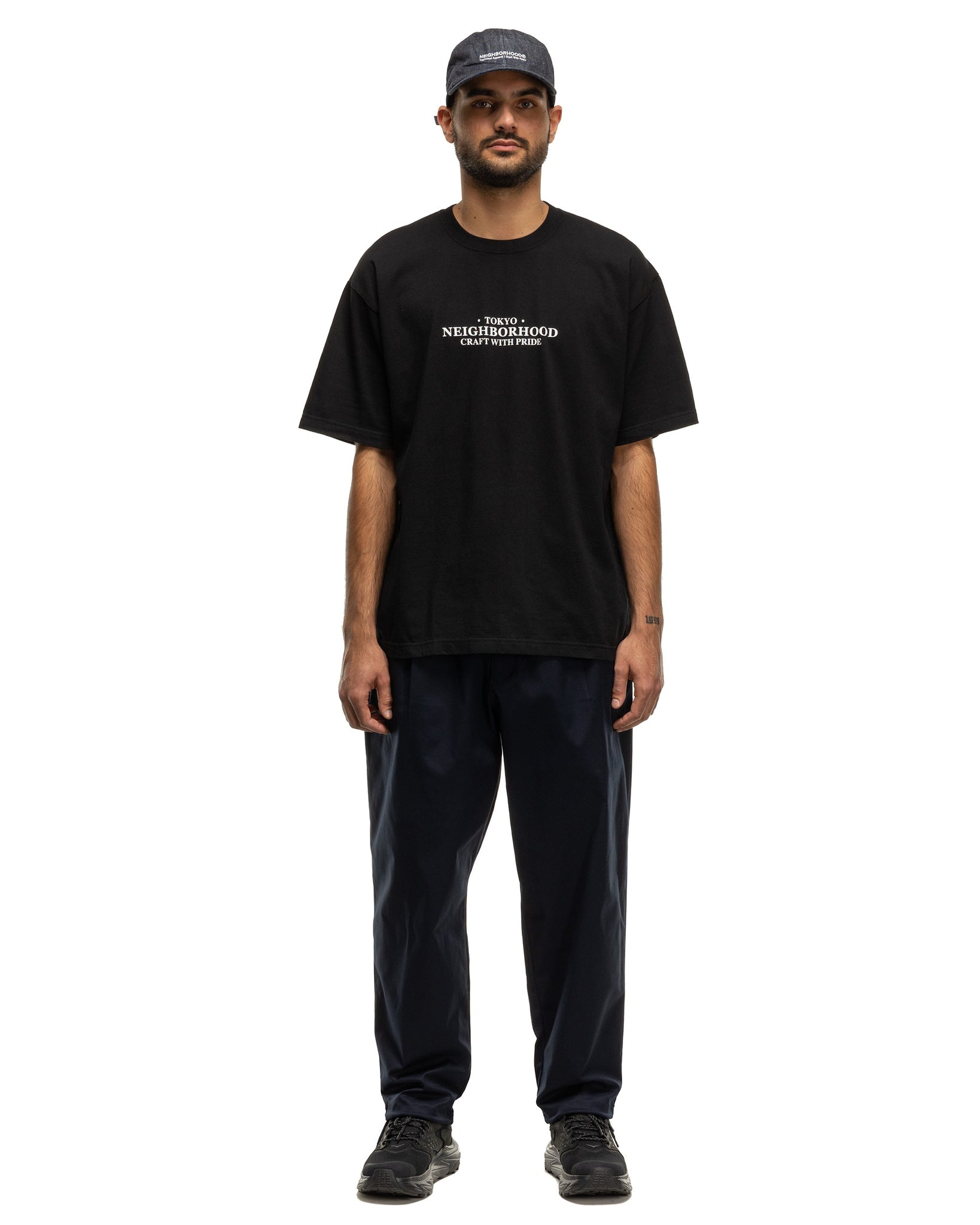 NEIGHBORHOOD NH . Tee SS-7 Black | REVERSIBLE