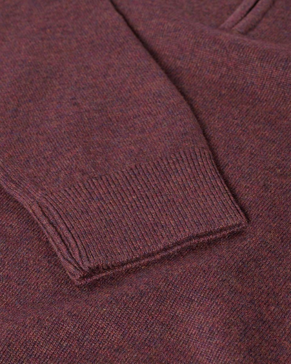 Classic Cashmere Purple Zip Neck Jumper - 6