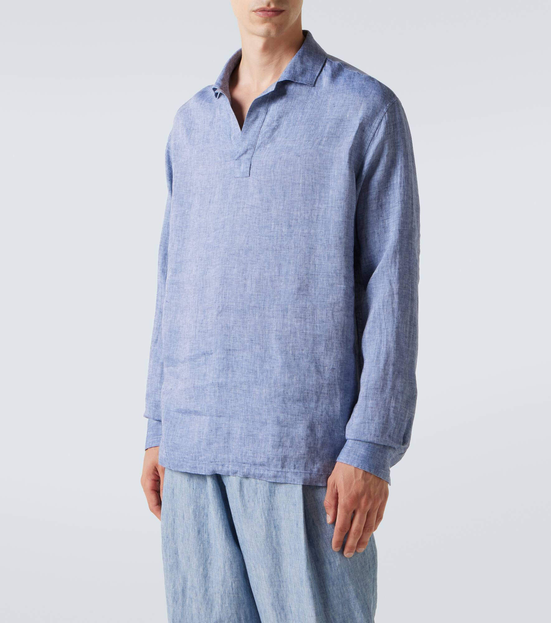Linen polo shirt - 3