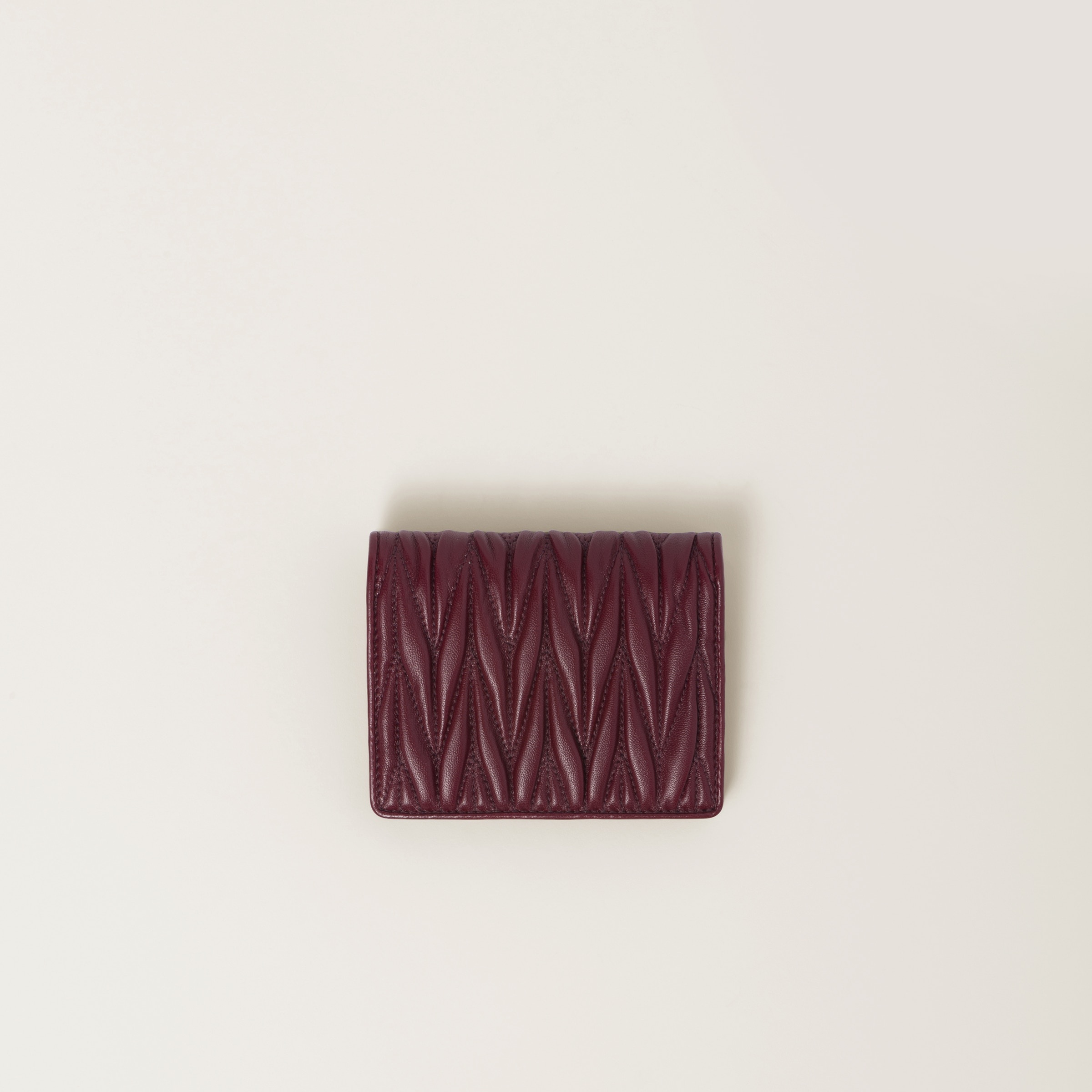 Small matelassé nappa leather wallet - 2
