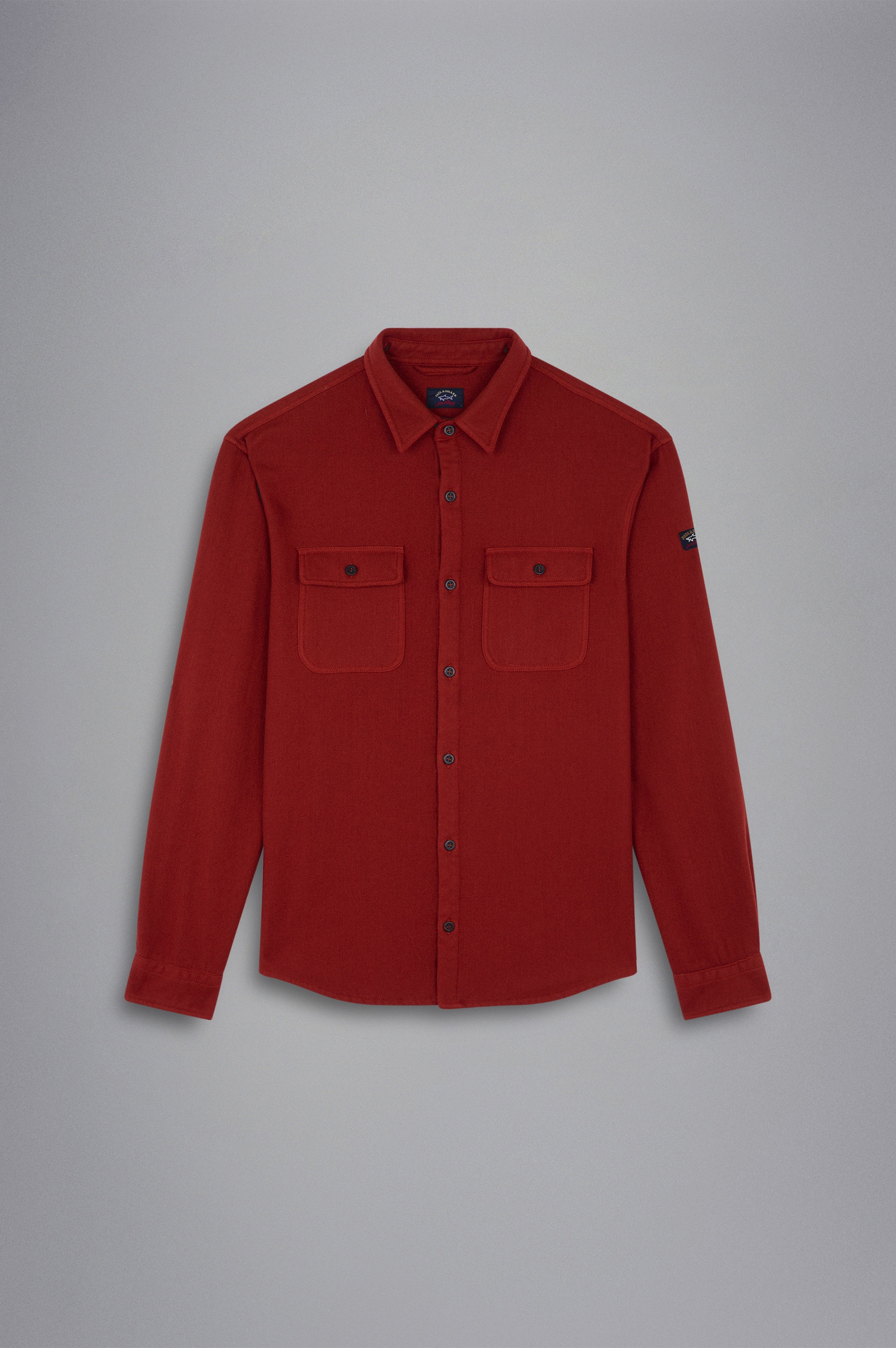GARMENT DYED WOOL OVERSHIRT - 1