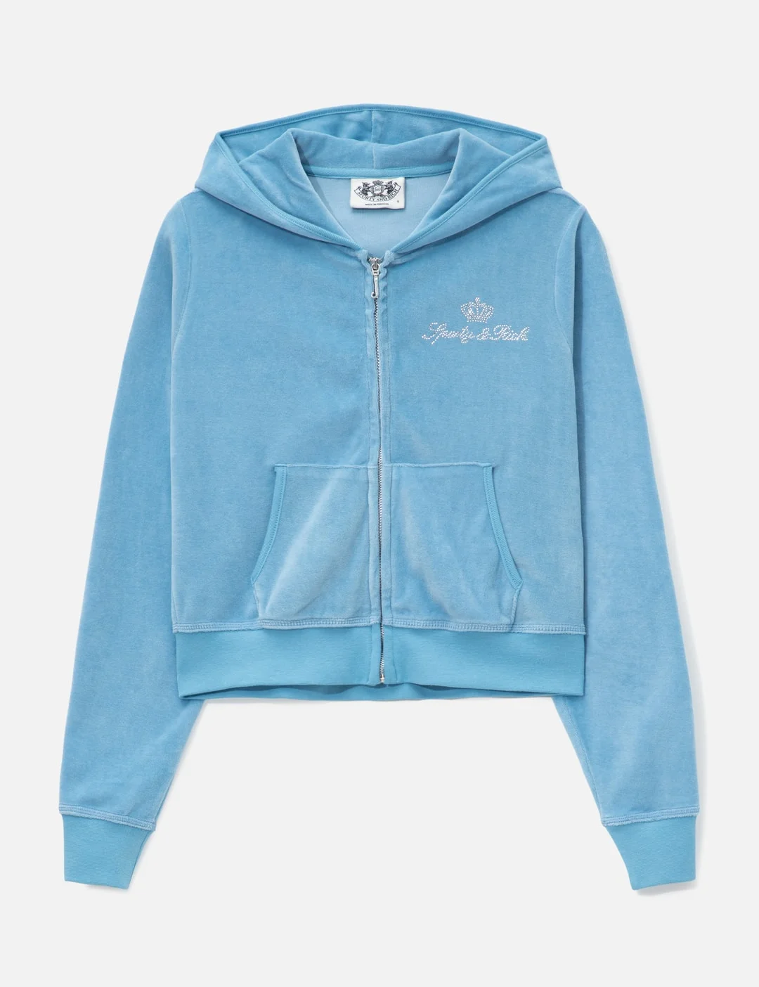 SPORTY & RICH X JUICY COUTURE SCRIPT VELOUR ZIP HOODIE - 1