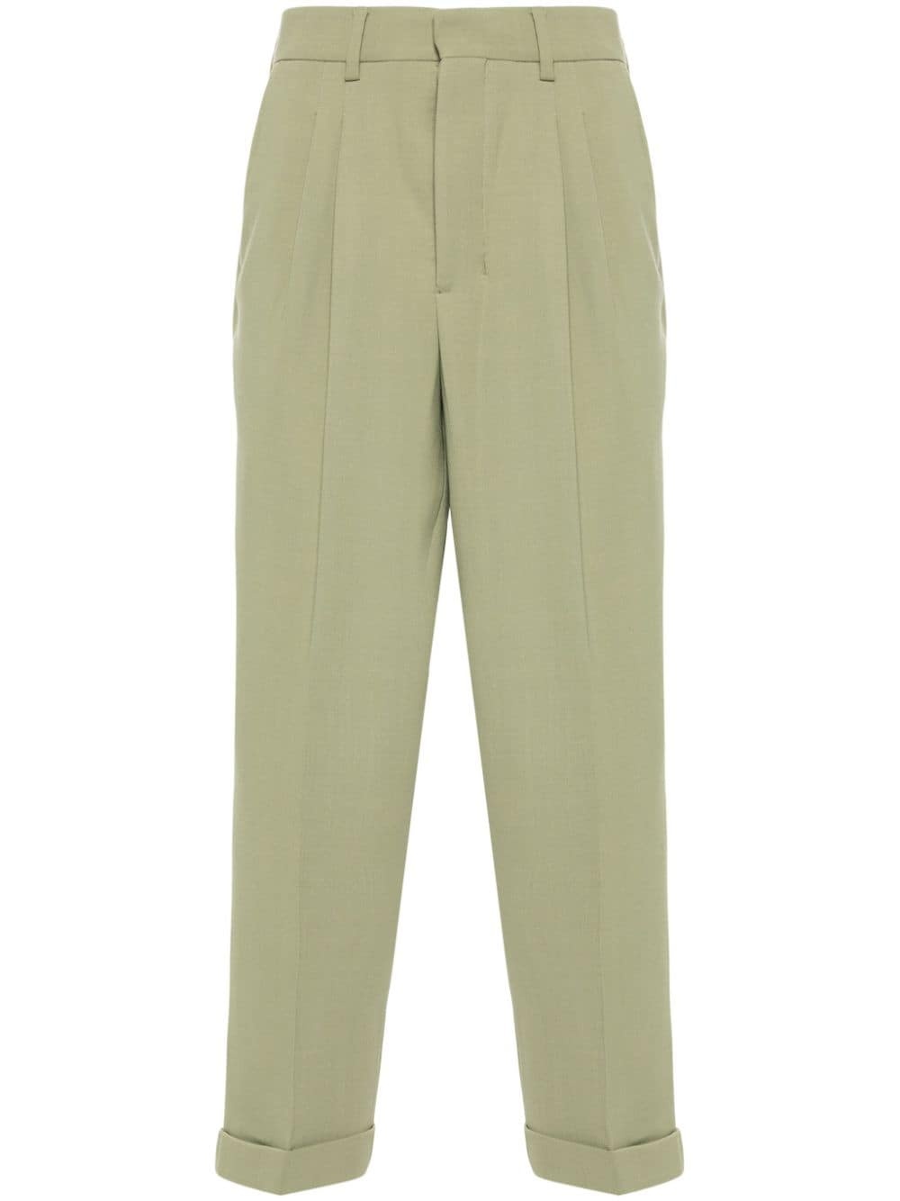 pleat-detail tailored trousers - 1