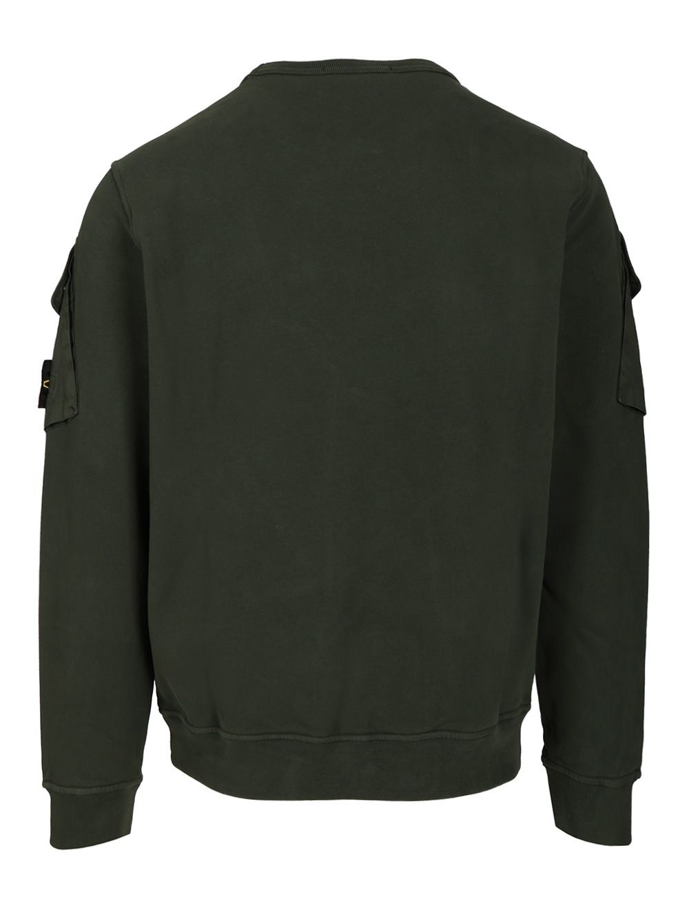 Crewneck Sweatshirt In Brushed Organic Cotton Sweatshirts Green - 2
