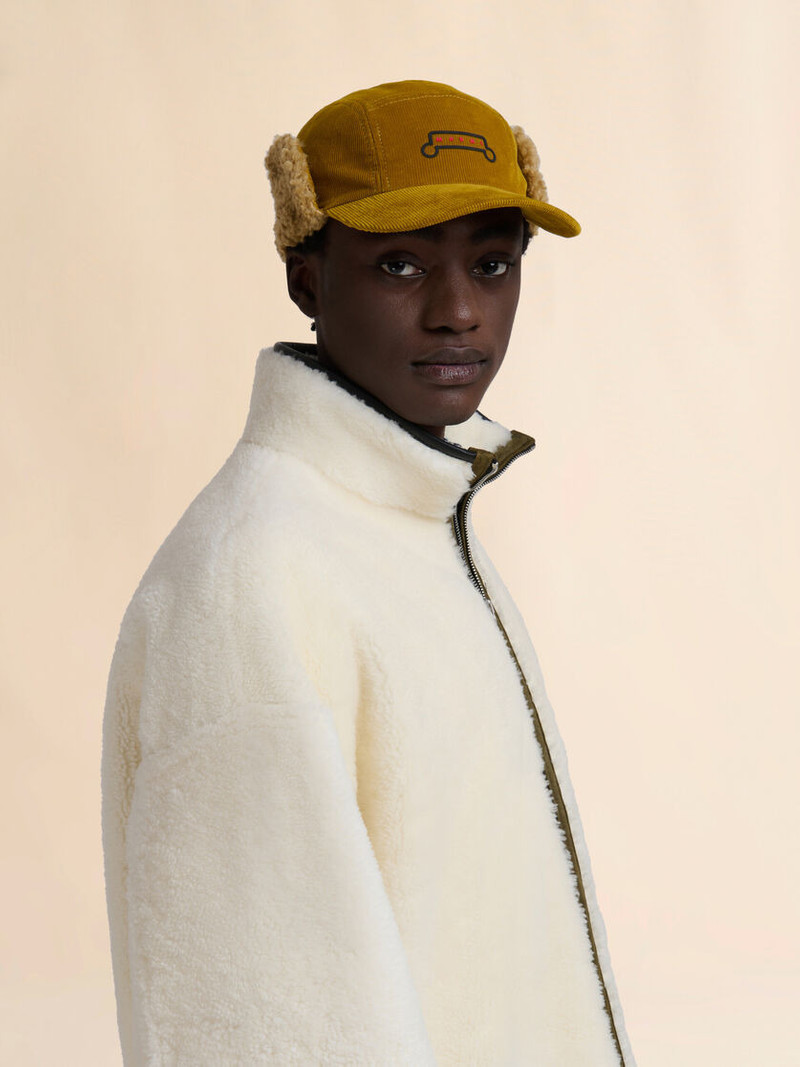 Marni CAMEL CORDUROY AVIATOR BASEBALL CAP outlook