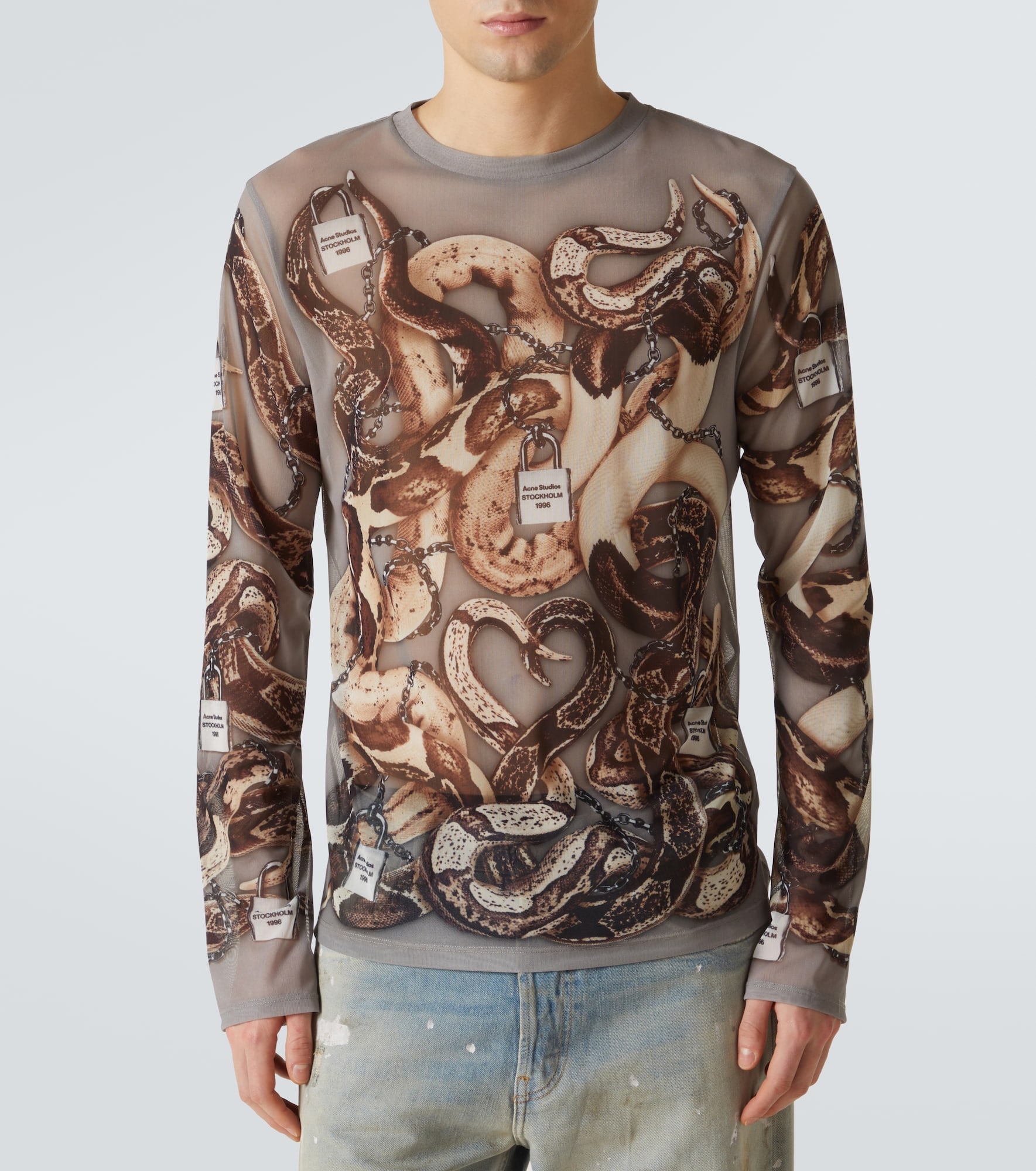 Printed mesh T-shirt - 3