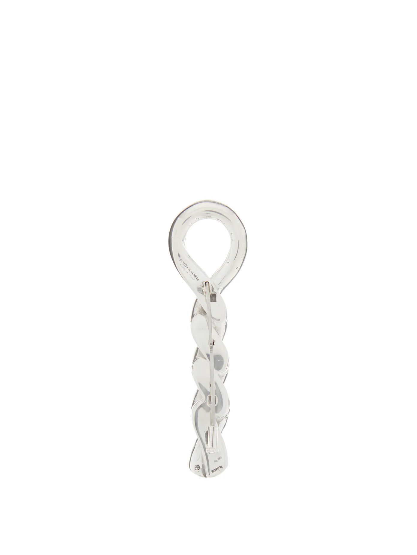 Twisted-loop metal brooch - 3