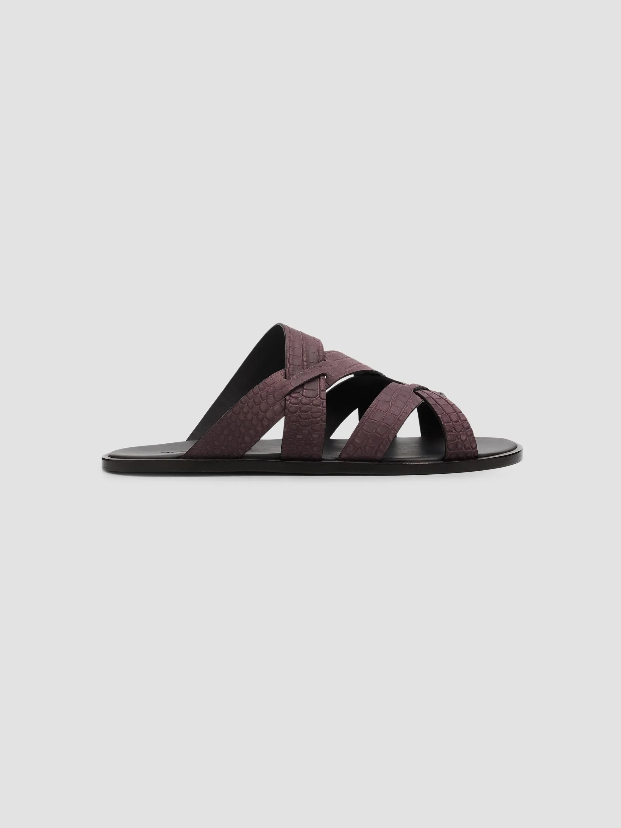 Men's Marvin Leather Sandals - Dark Brown - 1