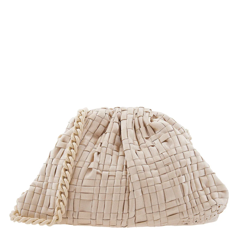 Maria La Rosa Ribbon Satin Gold Mini Game Clutch - 1