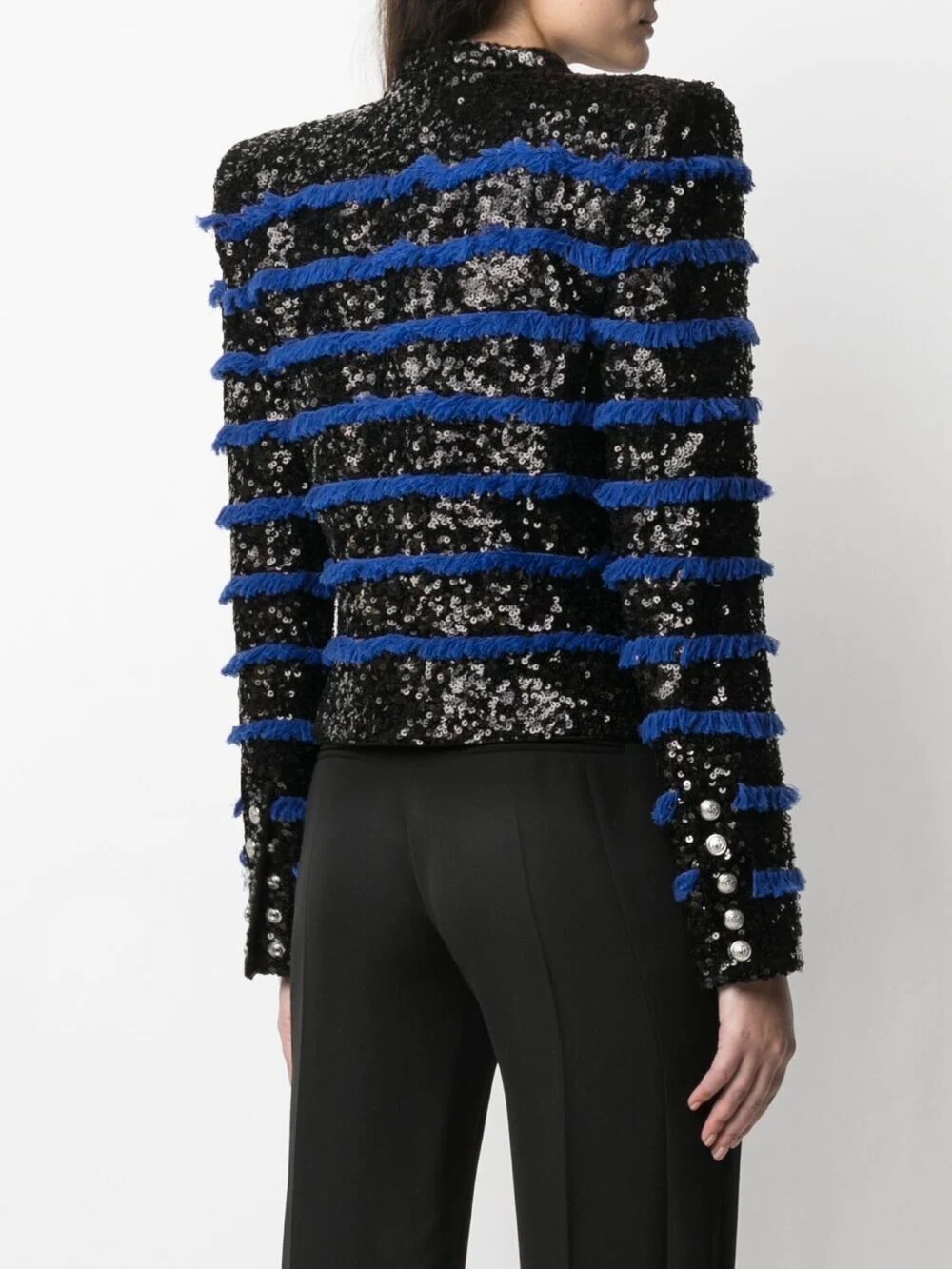 fringed sequinned jacket - 4