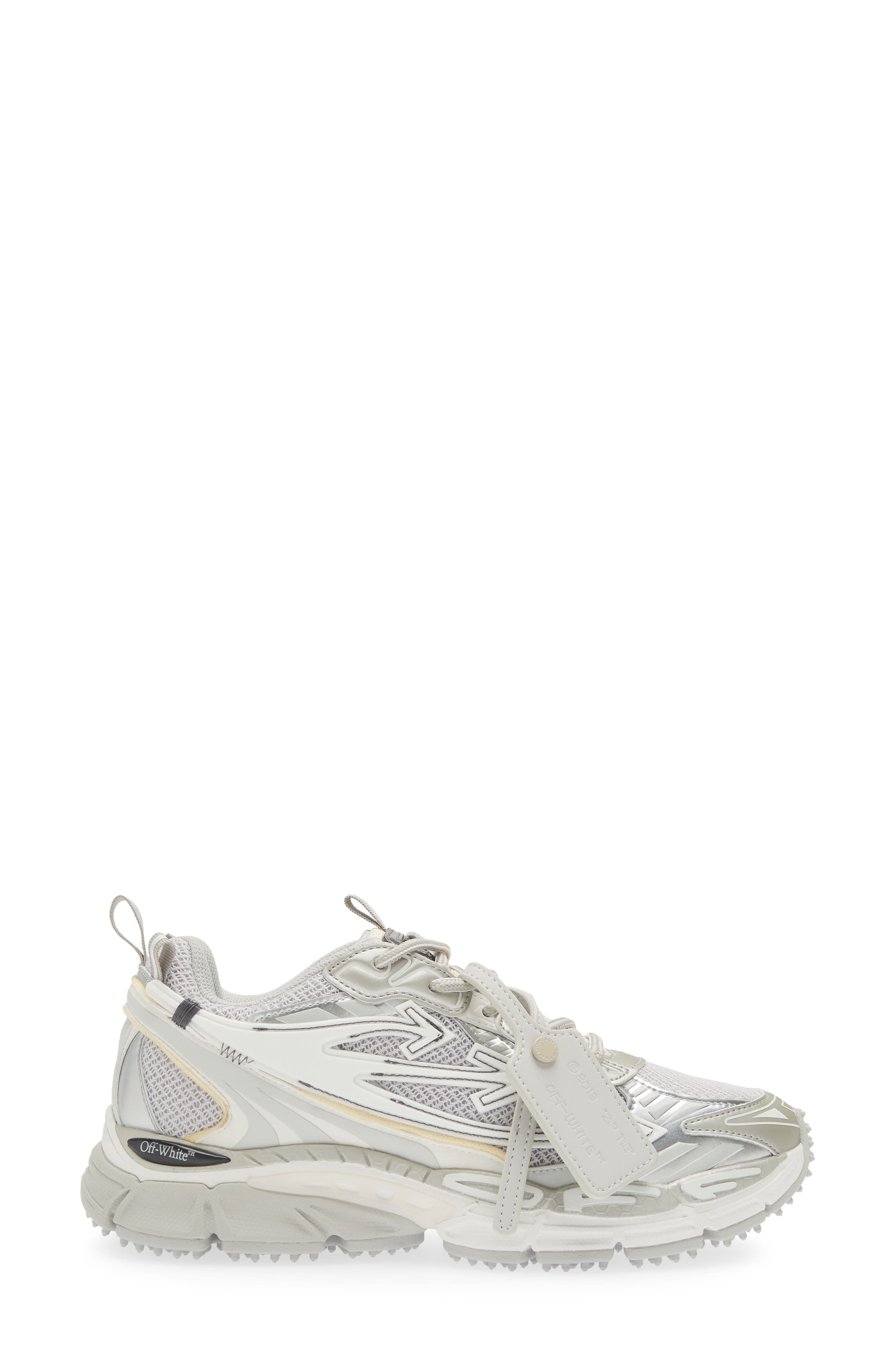 Off-White Out Walking Be Right Back Sneaker in Grey-Silver at Nordstrom - 3