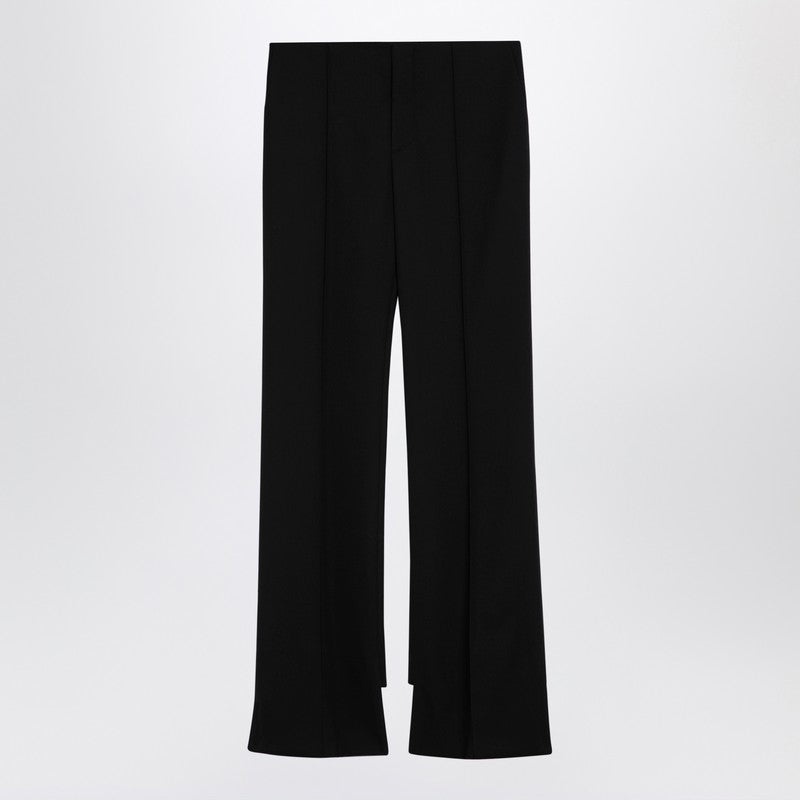 パンツ CHLOE BLACK ASYMMETRICAL WOOL TROUSERS Chloé Chloé Black Asymmetrical Wool Trousers Women