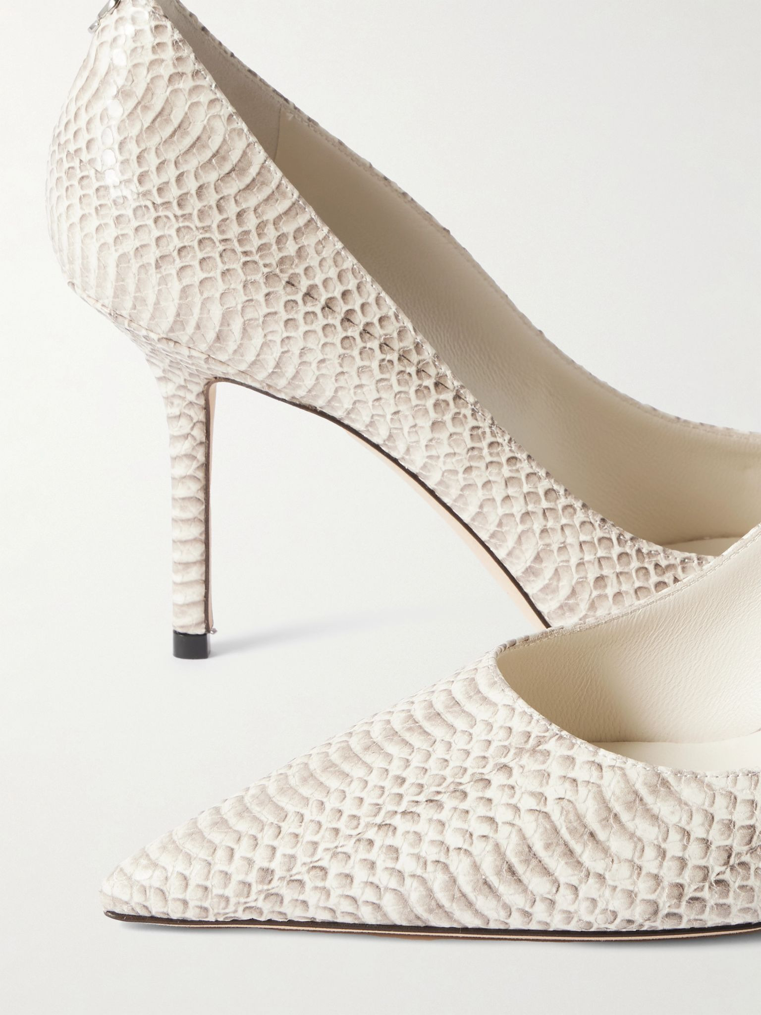 Love 85 snake-effect leather pumps Snake print - 4