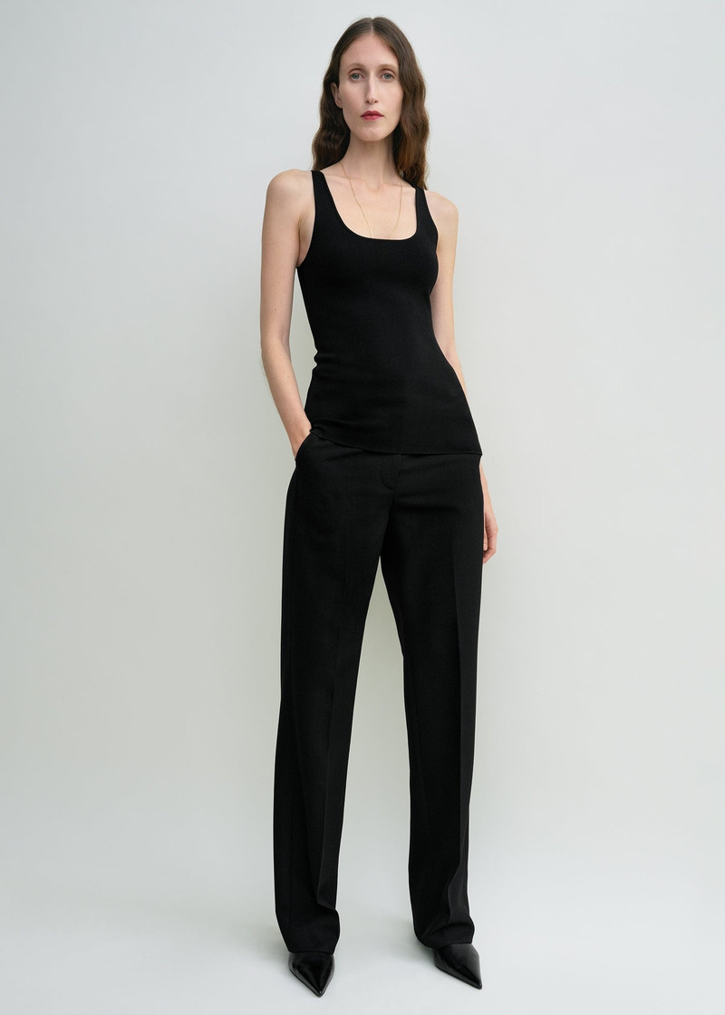 Totême Compact knit tank black outlook