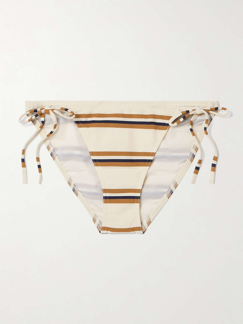 Mariniere Navy striped bikini briefs Cream - 1