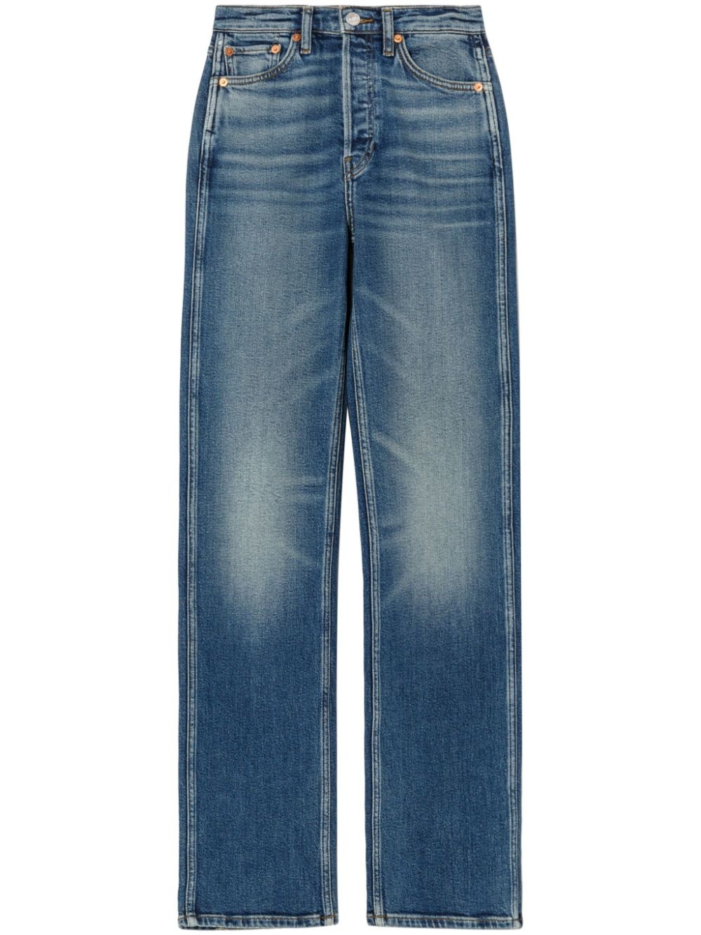 90s high-rise straigh-leg jeans - 1