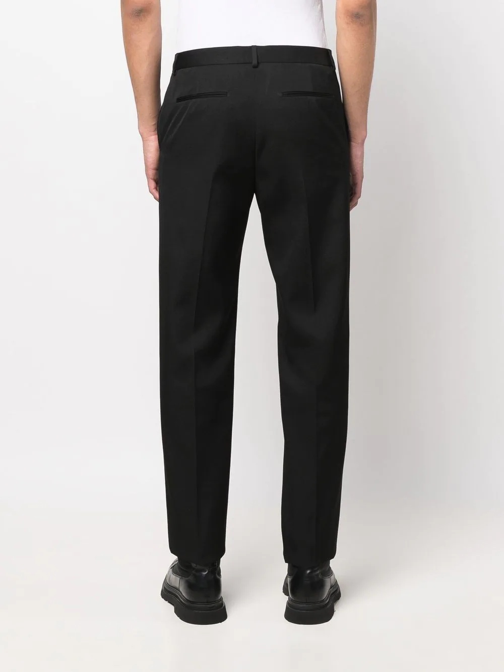 pressed-crease four-pocket tailored trousers - 4