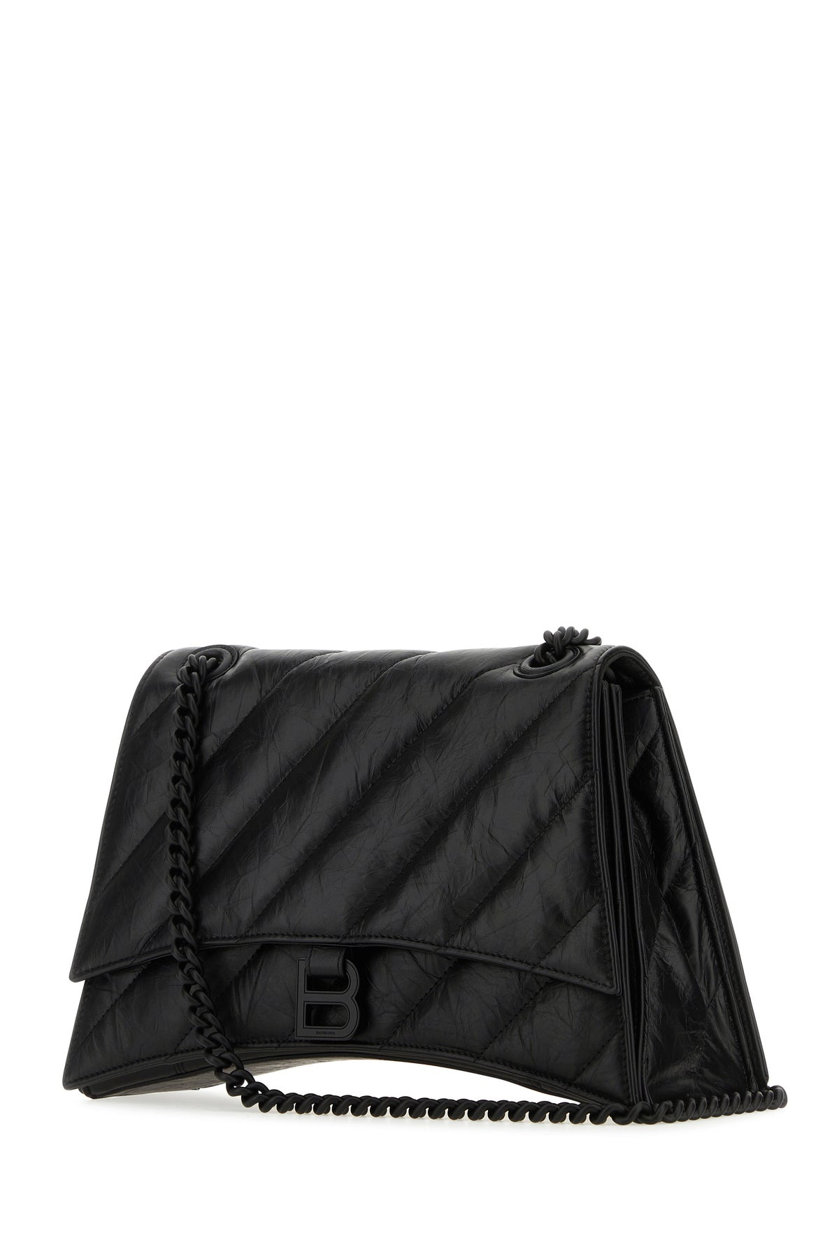 Black leather Crush M shoulder bag - 2