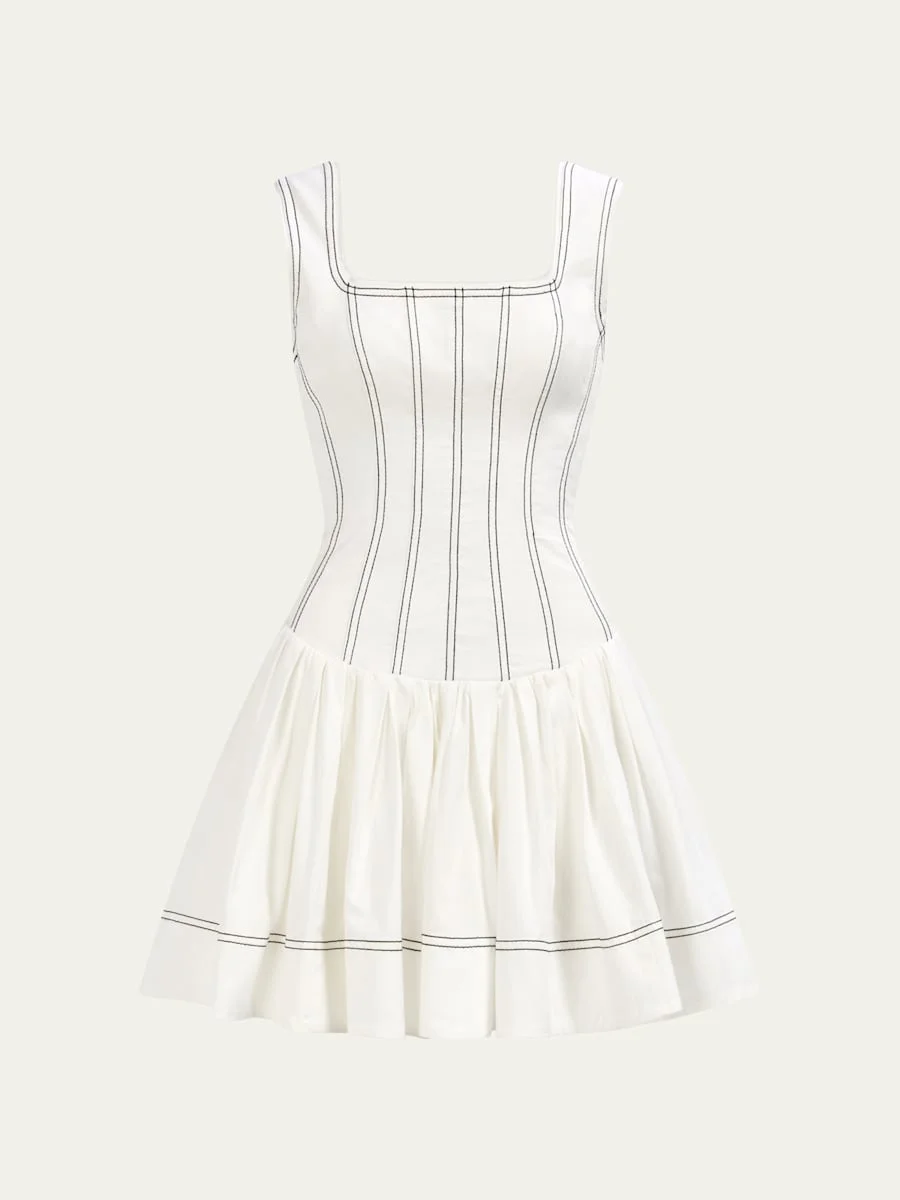 Parallel Poplin Mini Dress - 1