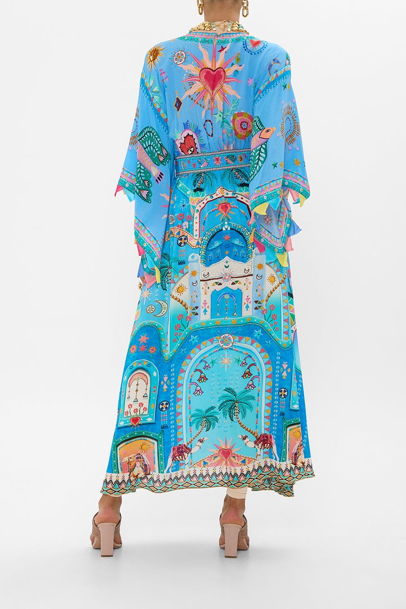 WAISTED DRESS WITH KIMONO SLEEVE 10