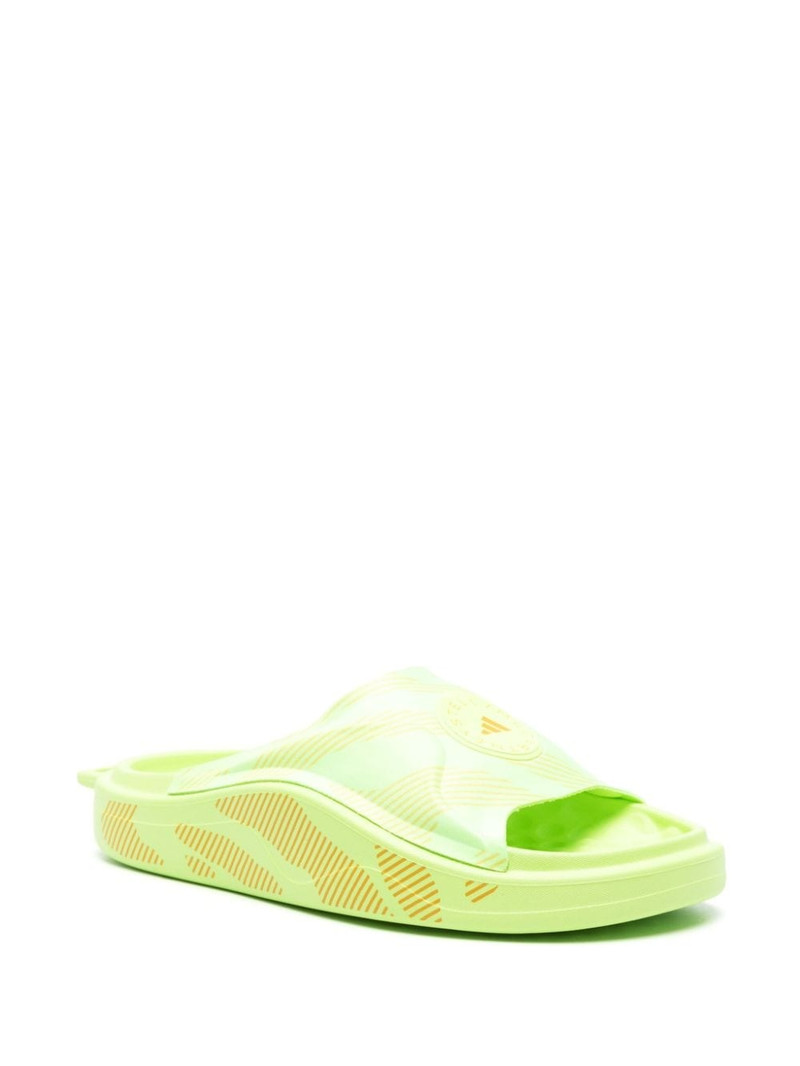 adidas logo-print flat slides outlook