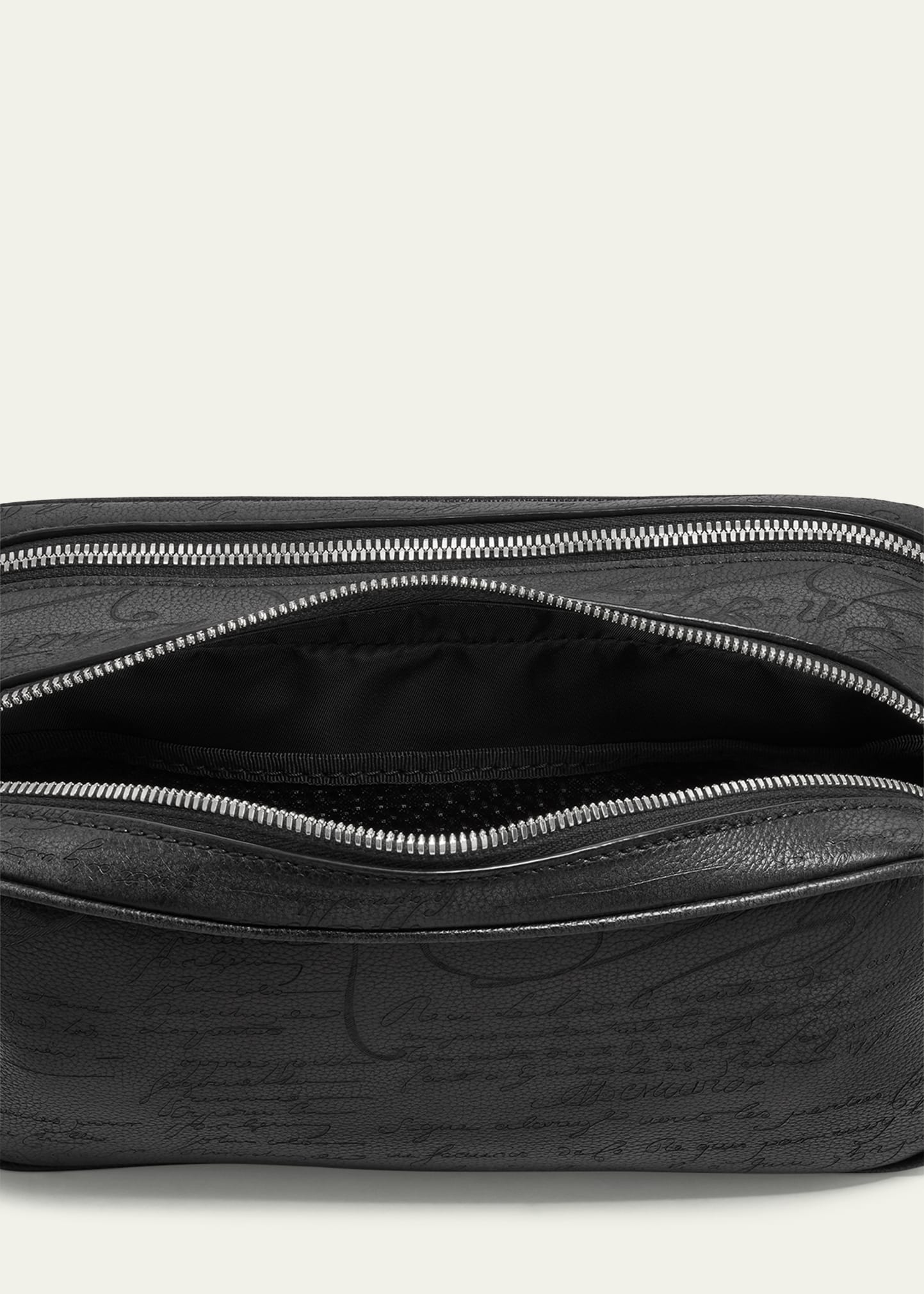 Men's Formula 1003 Scritto Leather Toiletry Pouch - 3