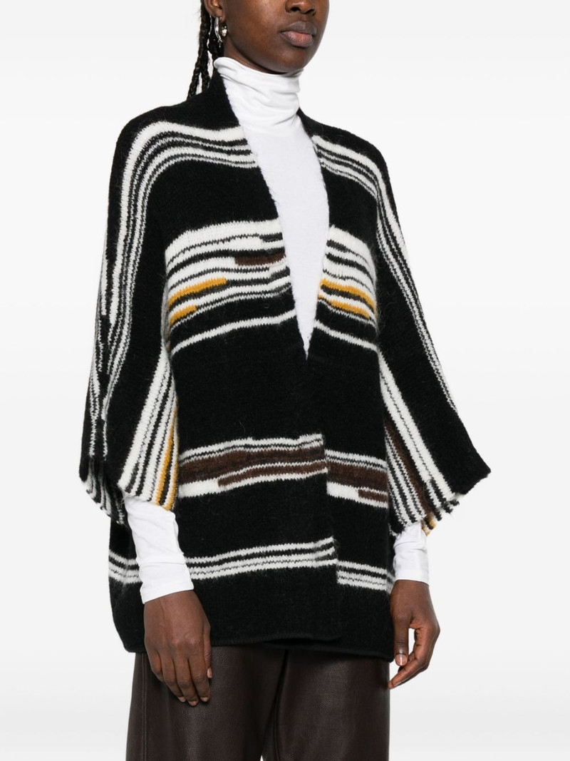 striped V-neck cardigan 3